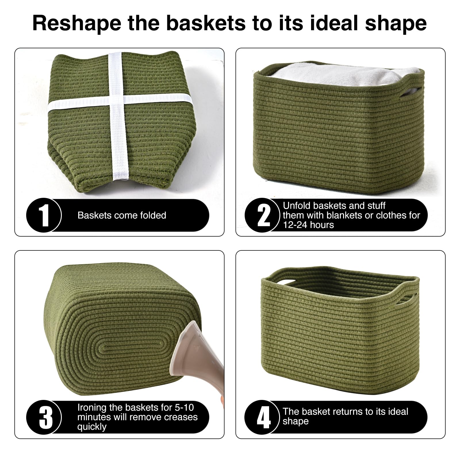 Storage Basket for Shelves (4 Count)