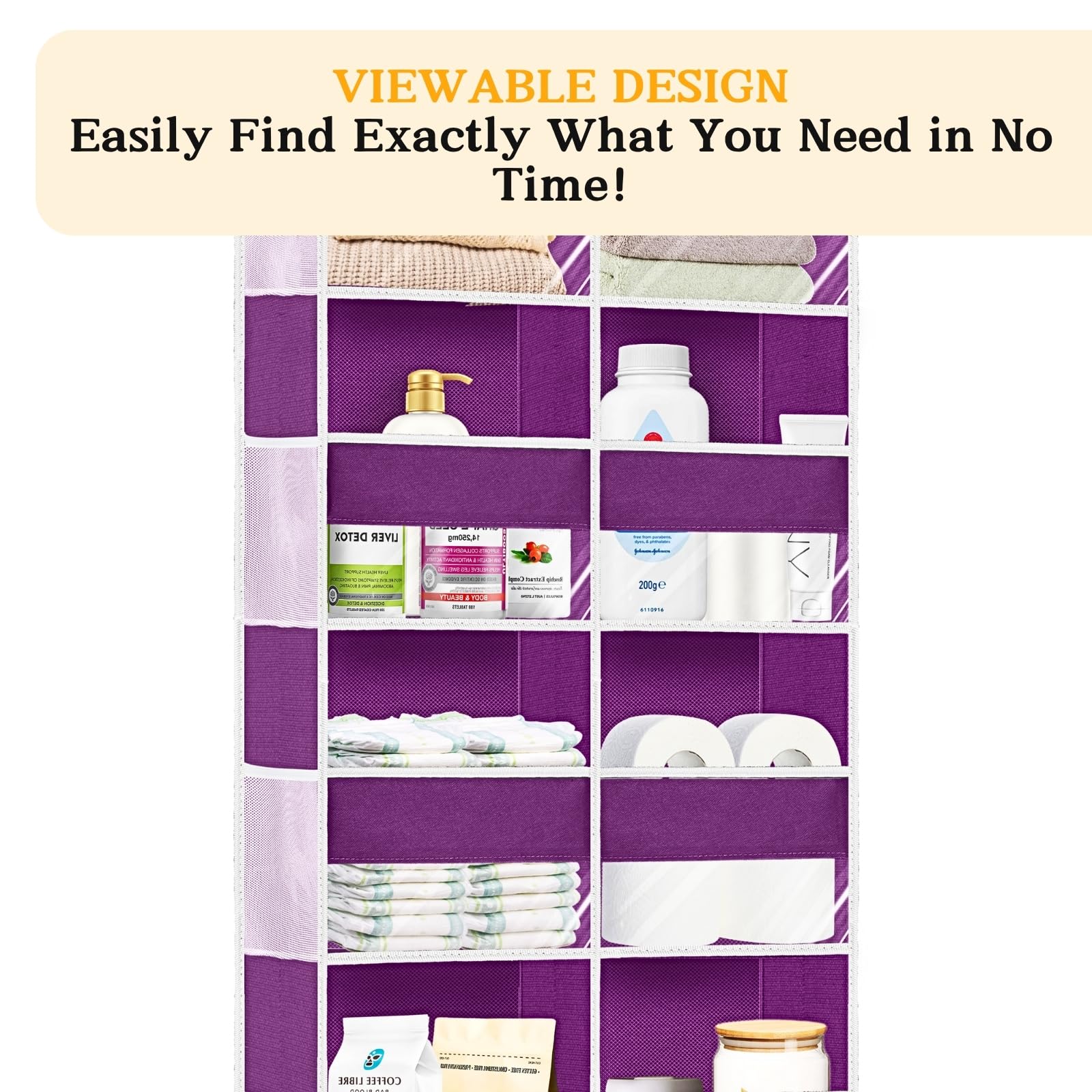 Over The Door Organizer 5 Tiers