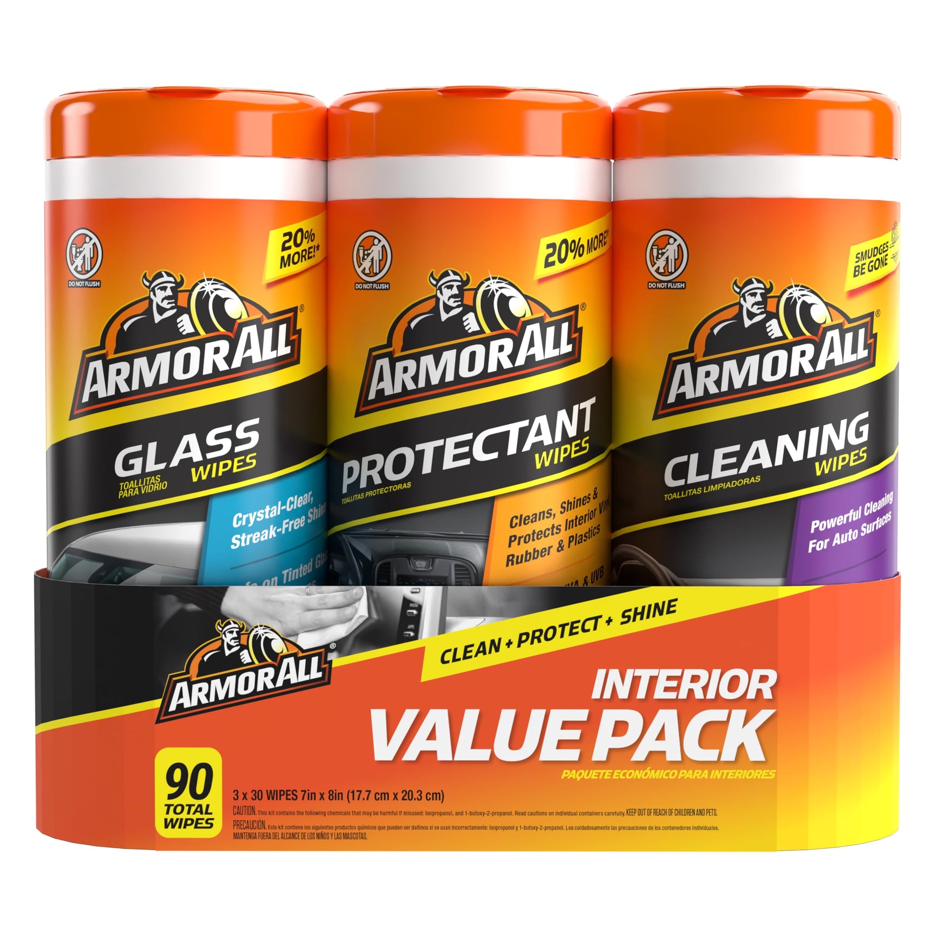 Protectant Glass and Cleaning Wipes (90 Count)