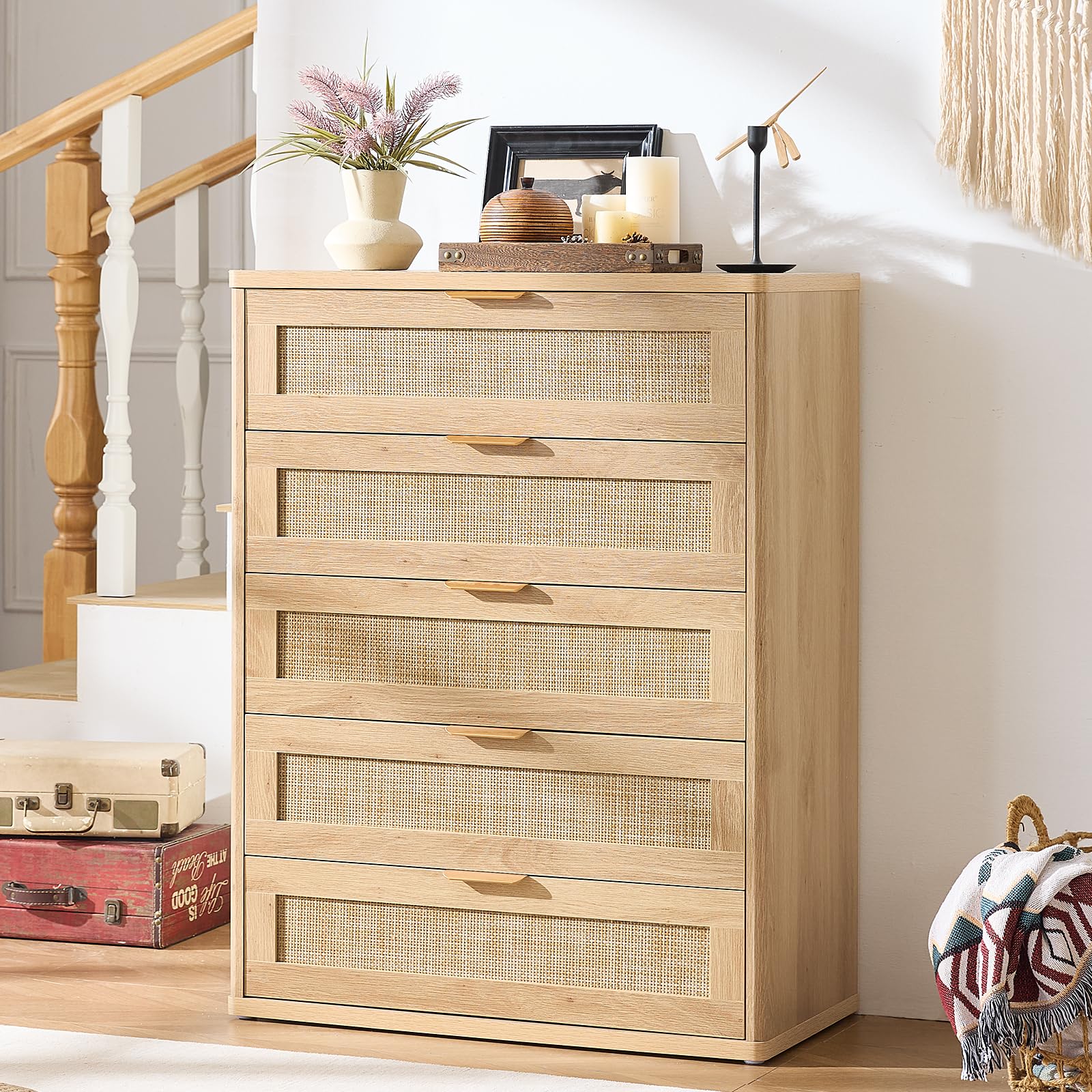 Rattan Dresser for Bedroom Set 2