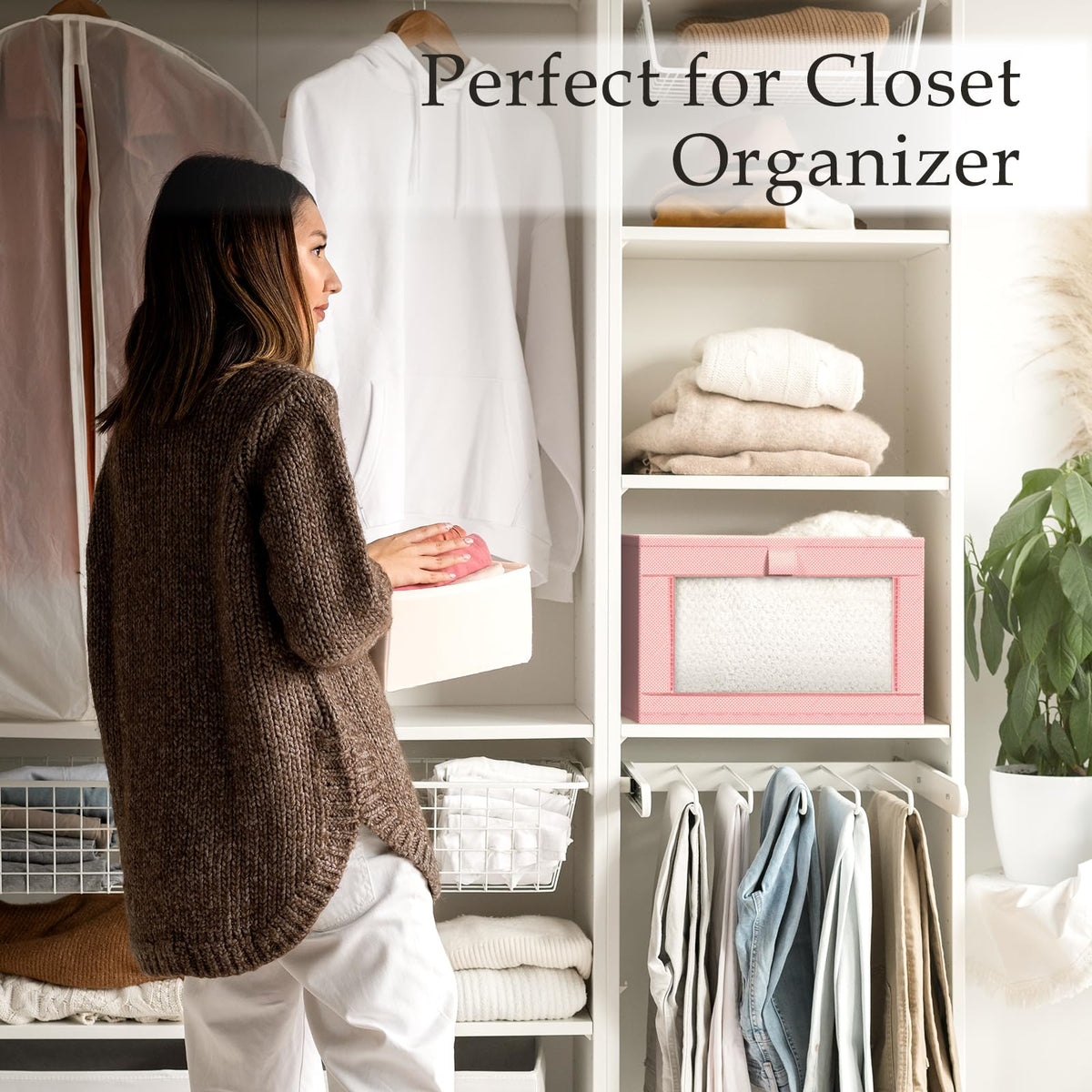 4 Pack Linen Closet Organizers and Storage (4 Count)