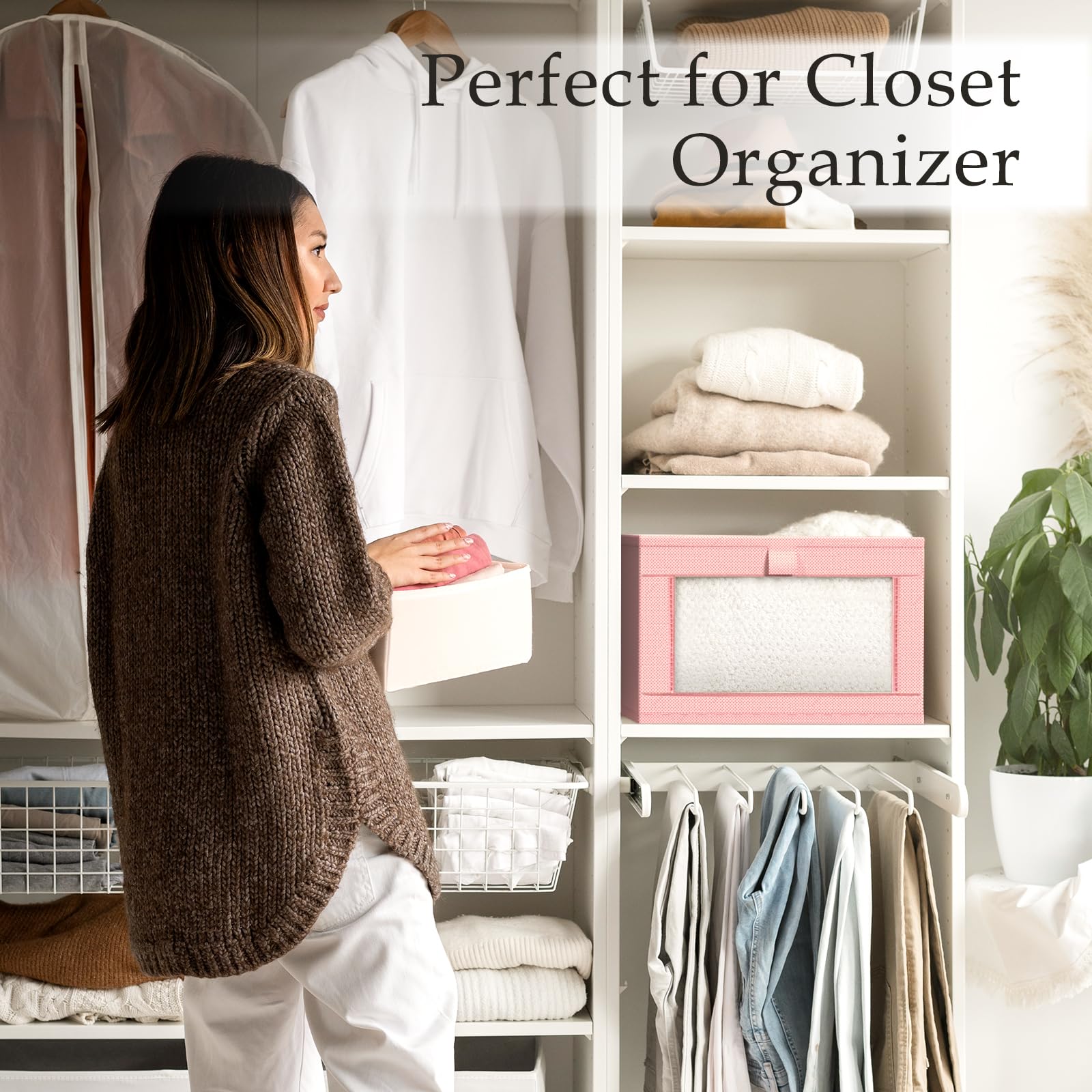 6 Pack Linen Closet Organizers and Storage (6 Count)
