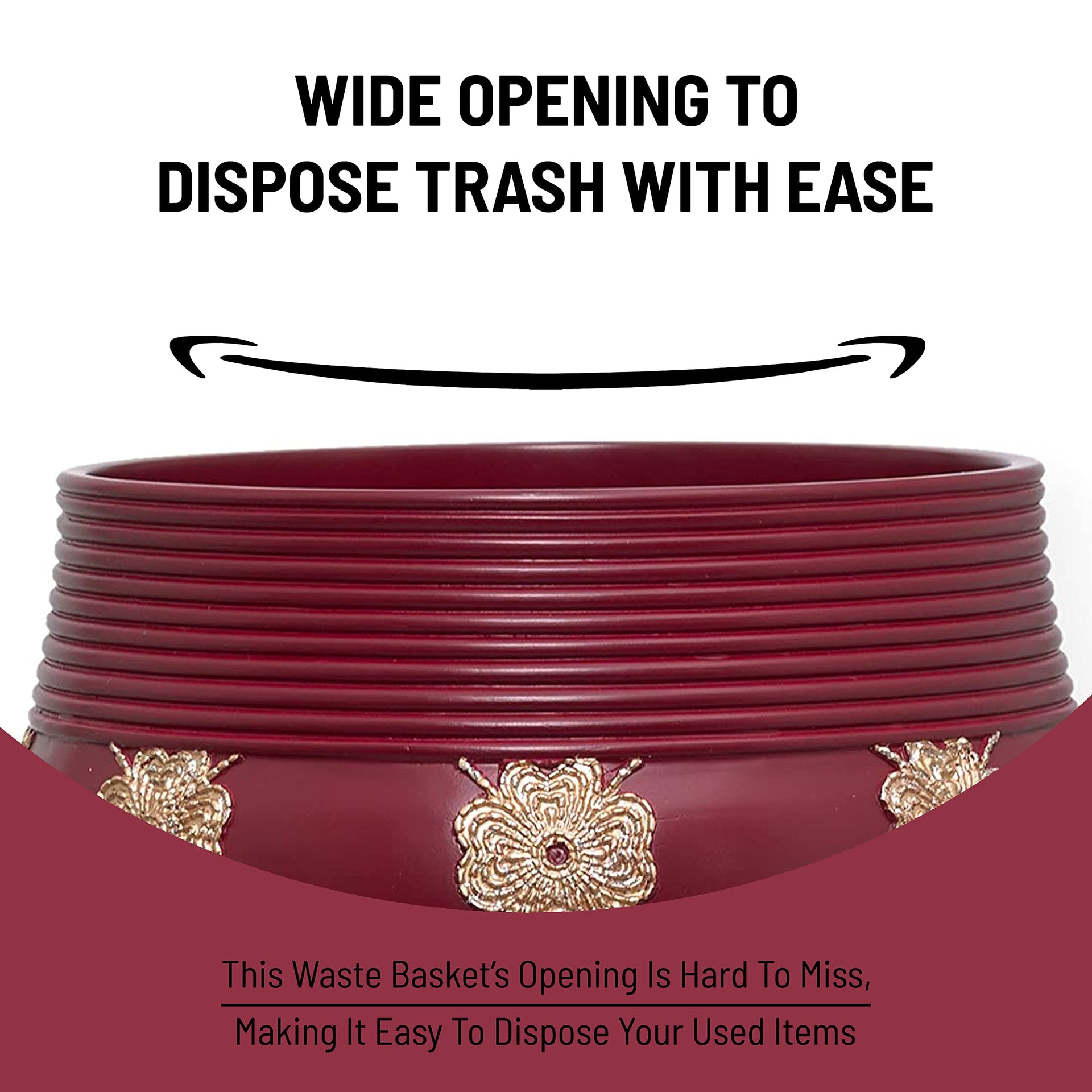 Decorative Trash Can for Bathroom