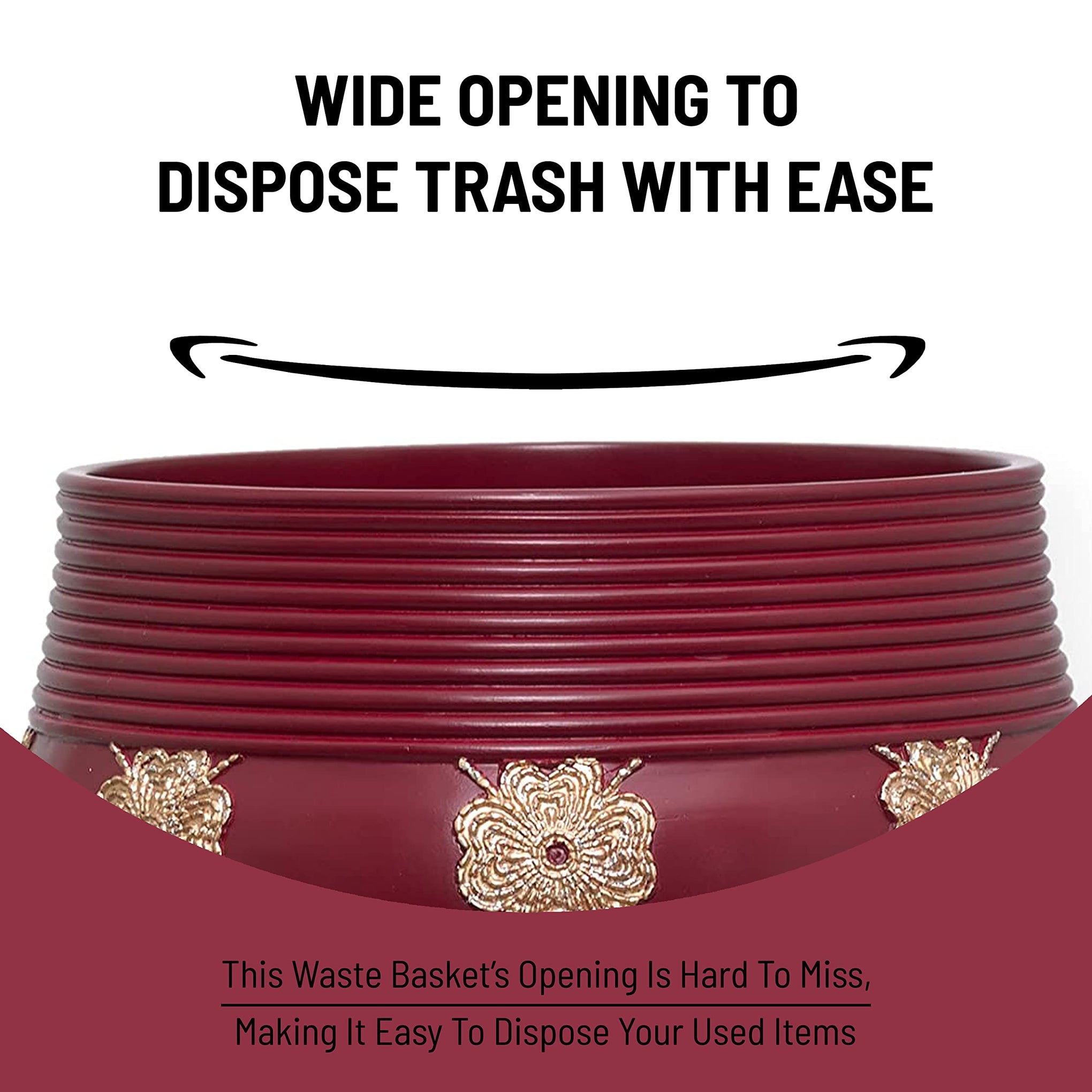 Decorative Trash Can for Bathroom