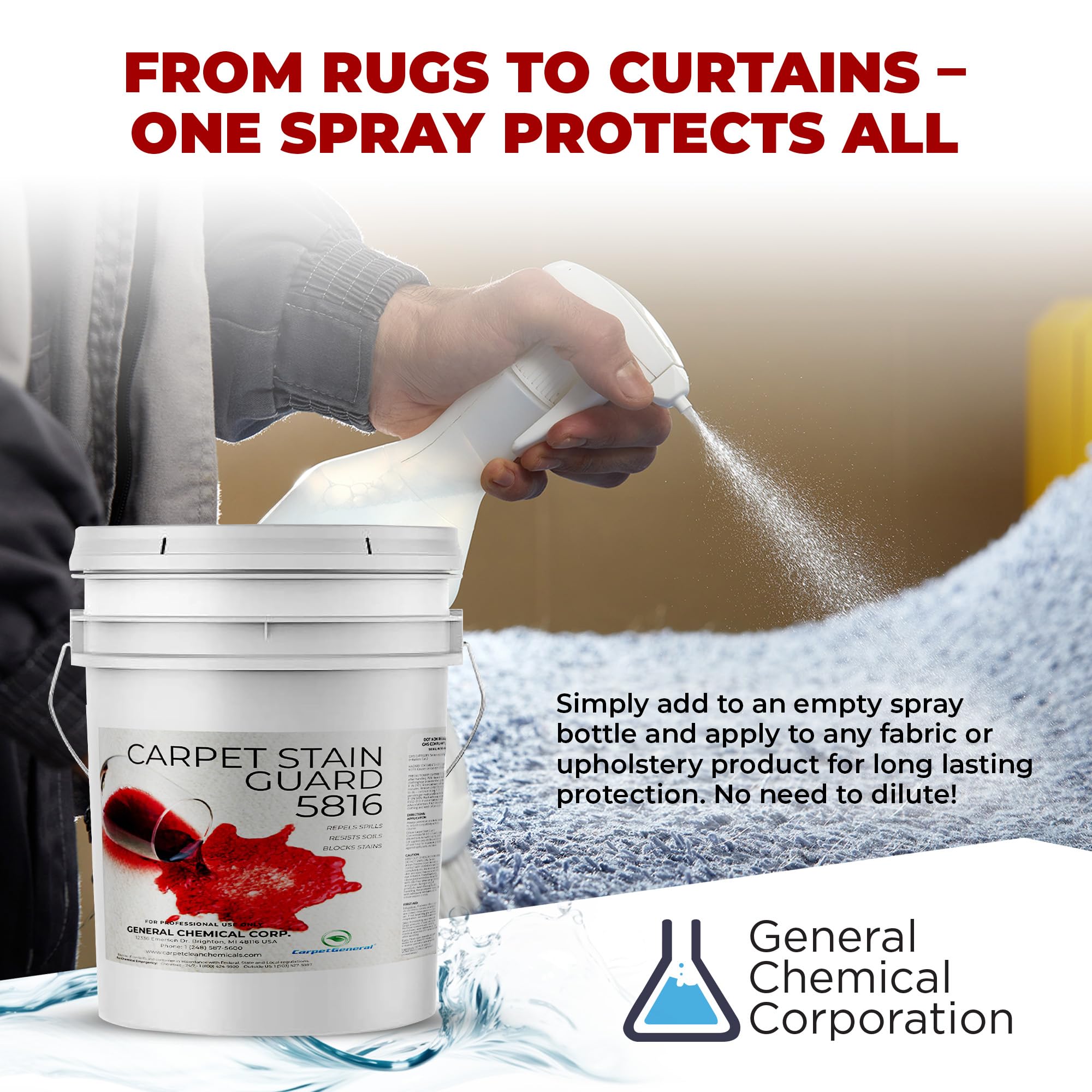 5816 Stain Shield Spray for Carpets and (640 Fl Oz)