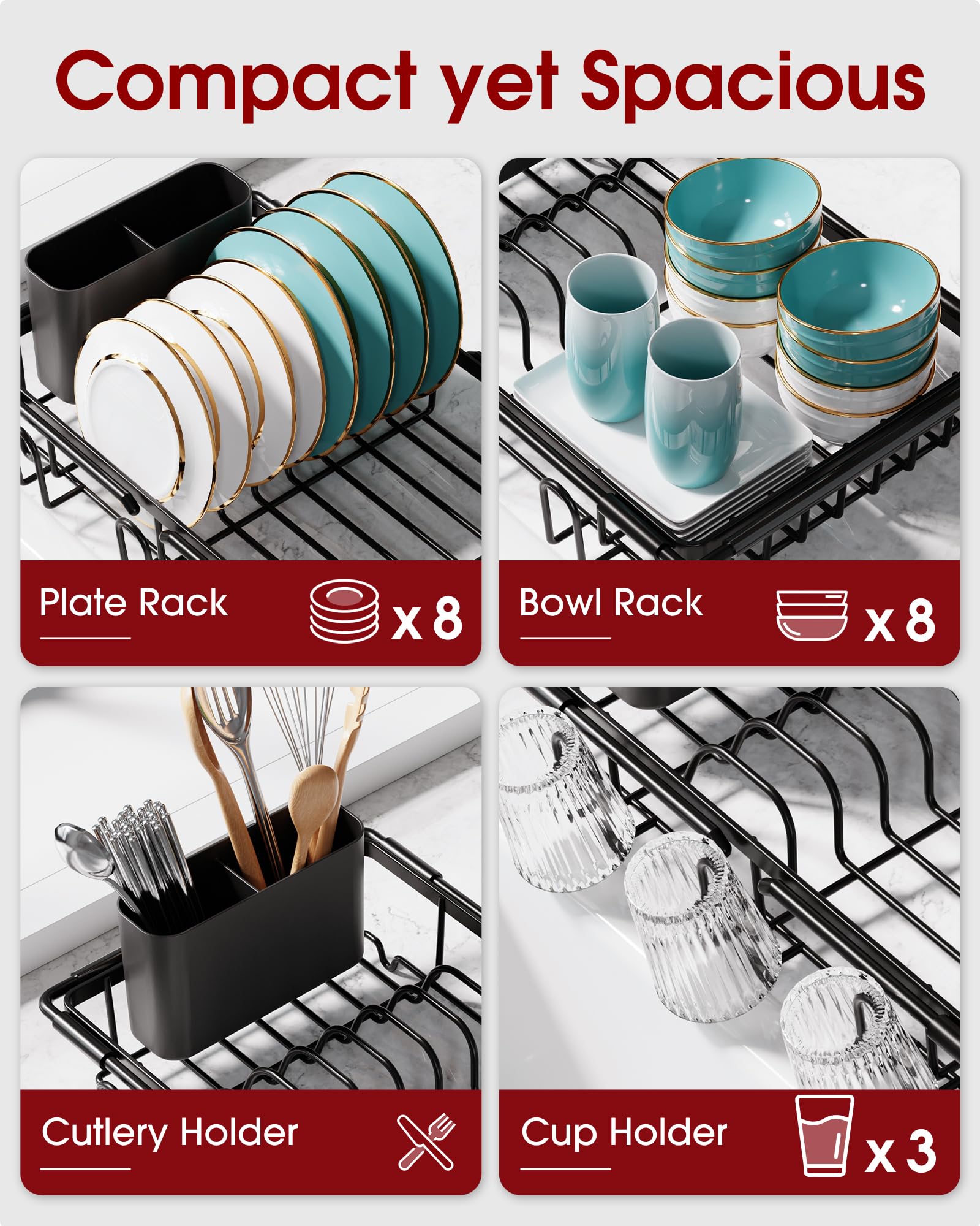 Dish Drying Rack in Sink
