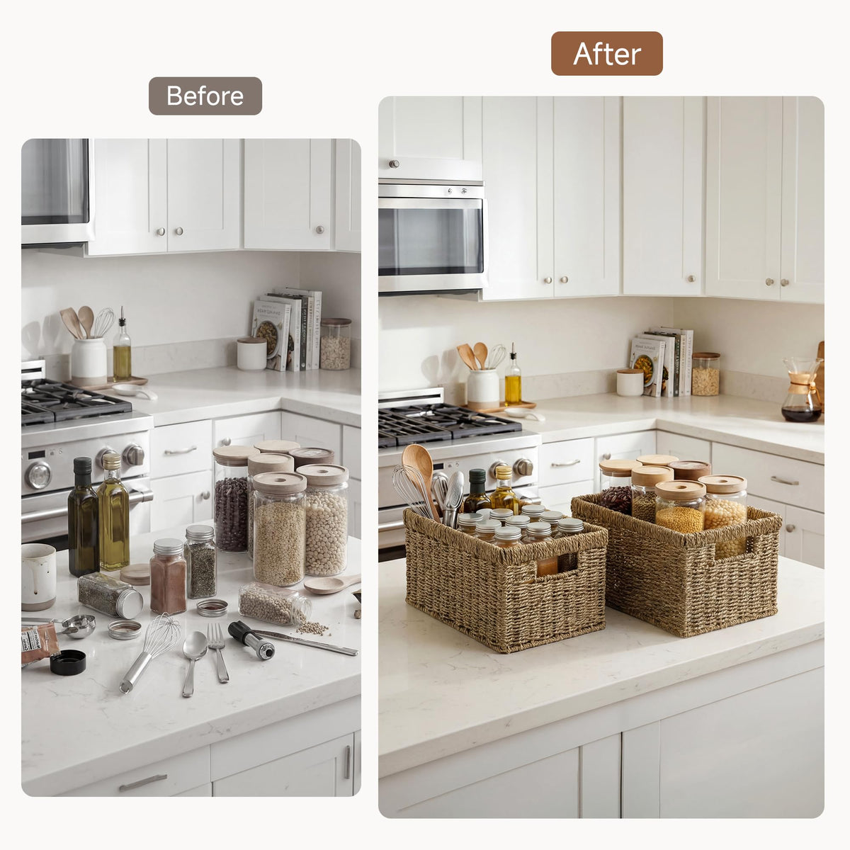 Wicker Baskets for Storage (2 Count)