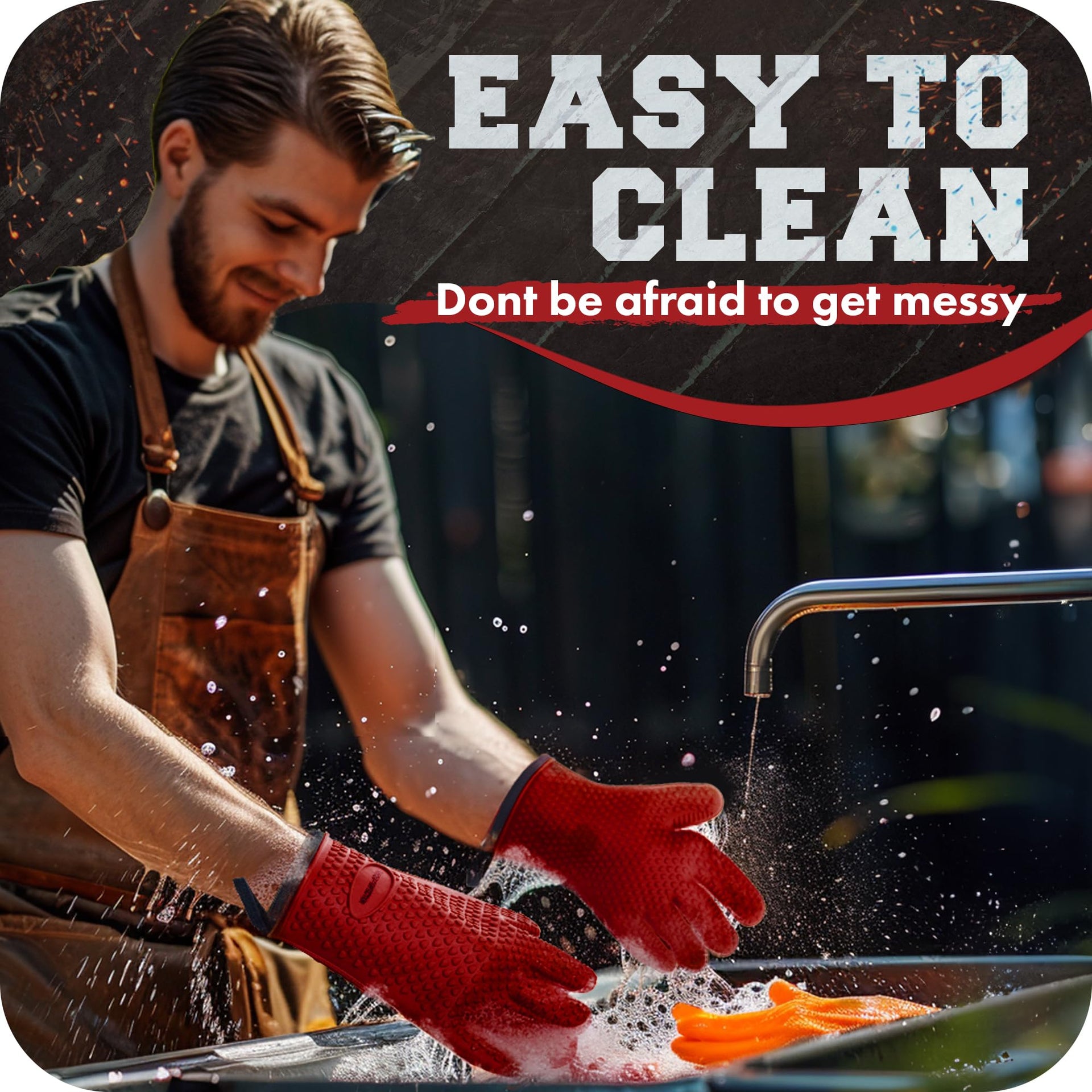 Silicone Smoker BBQ Gloves (2 Count)