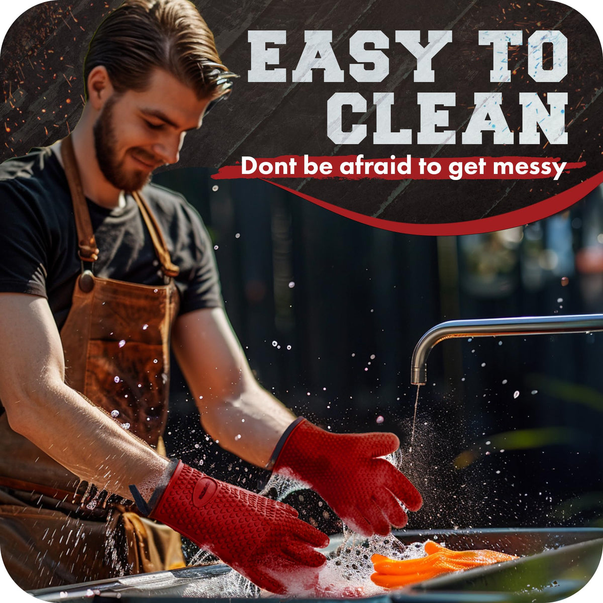 XL Silicone Smoker BBQ Gloves (2 Count)