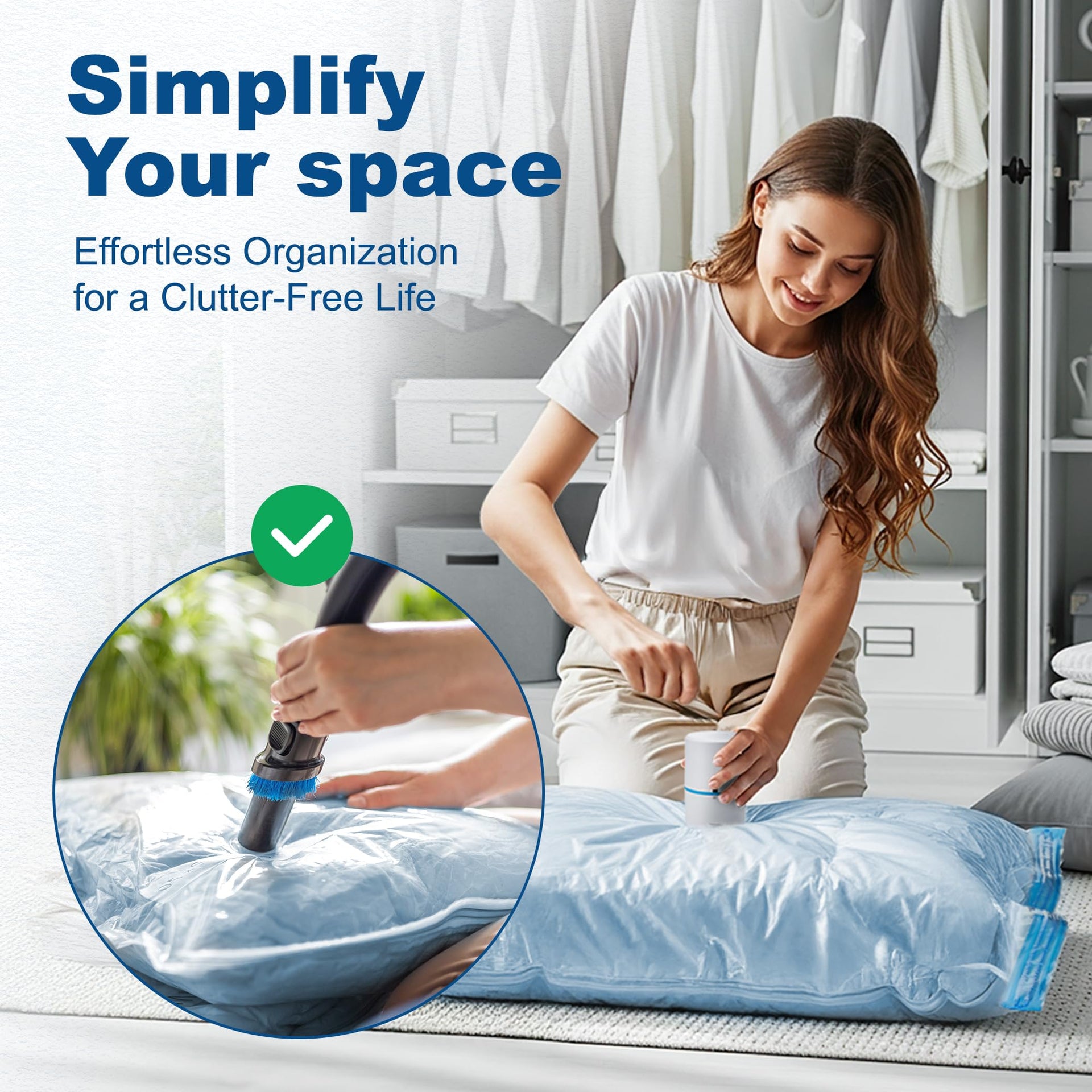22 Pack Vacuum Seal Bags For Clothing Travel (22 Count)