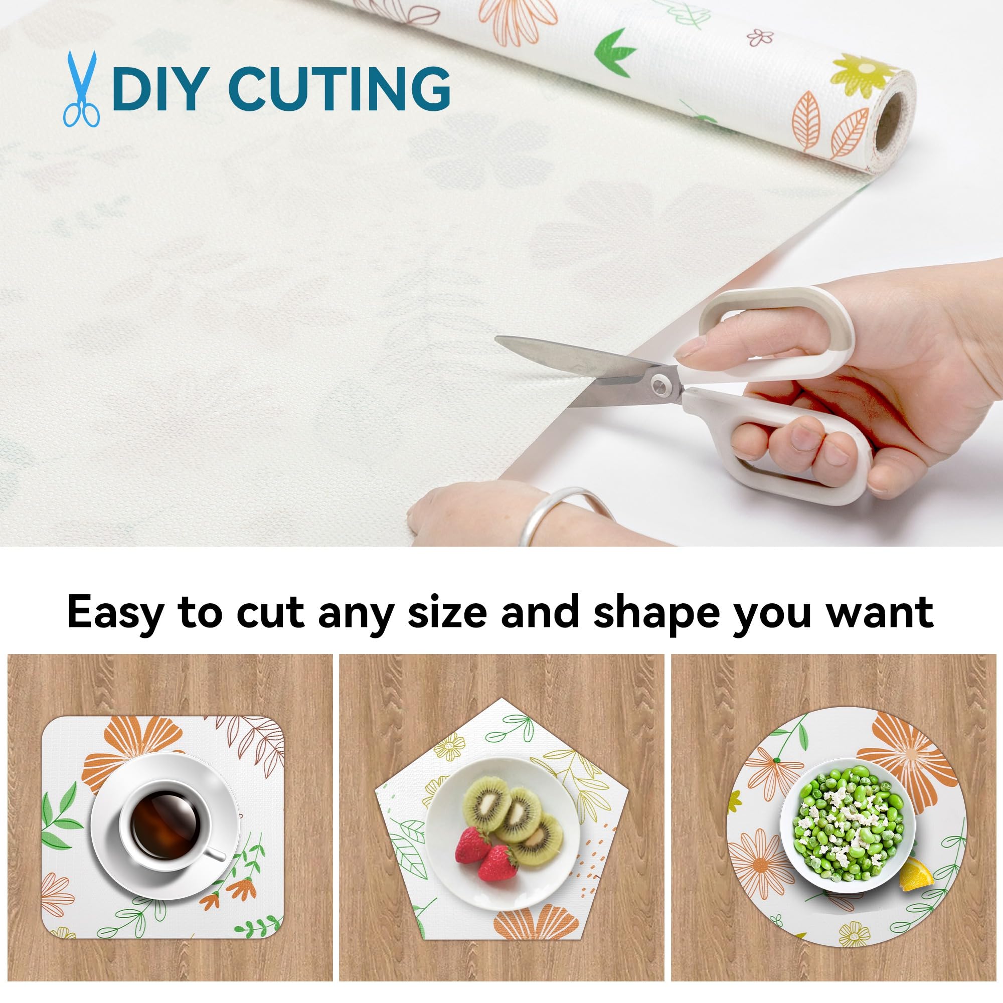 Bulk Shelf Liner 12in by 60 in Cupboard Liner Shelving Paper for Cabinets and Drawers Pantry Shelf Liners for Kitchen Cabinets Non (720 sq in)