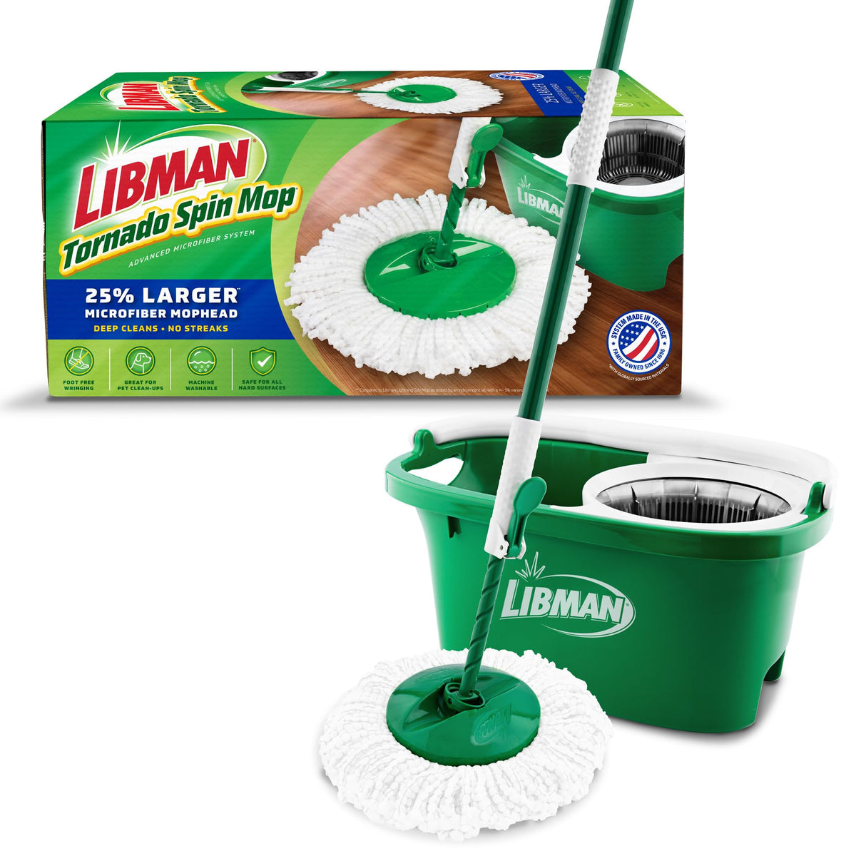 Libman Tornado Spin Mop System with Bucket & Wringer (2 Count)