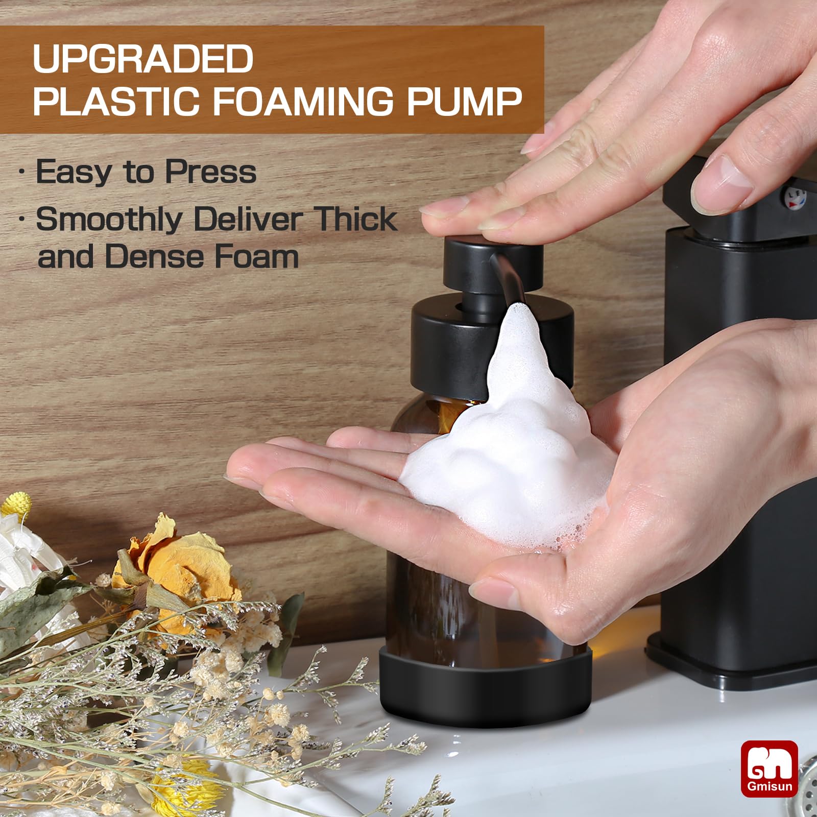 Amber Foam Soap Dispenser (2 Count)