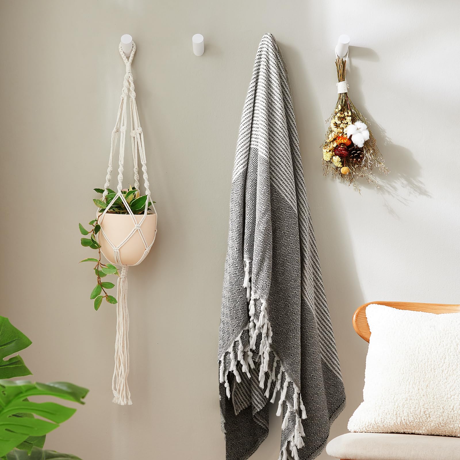 Wood Wall Hooks (4 Count)
