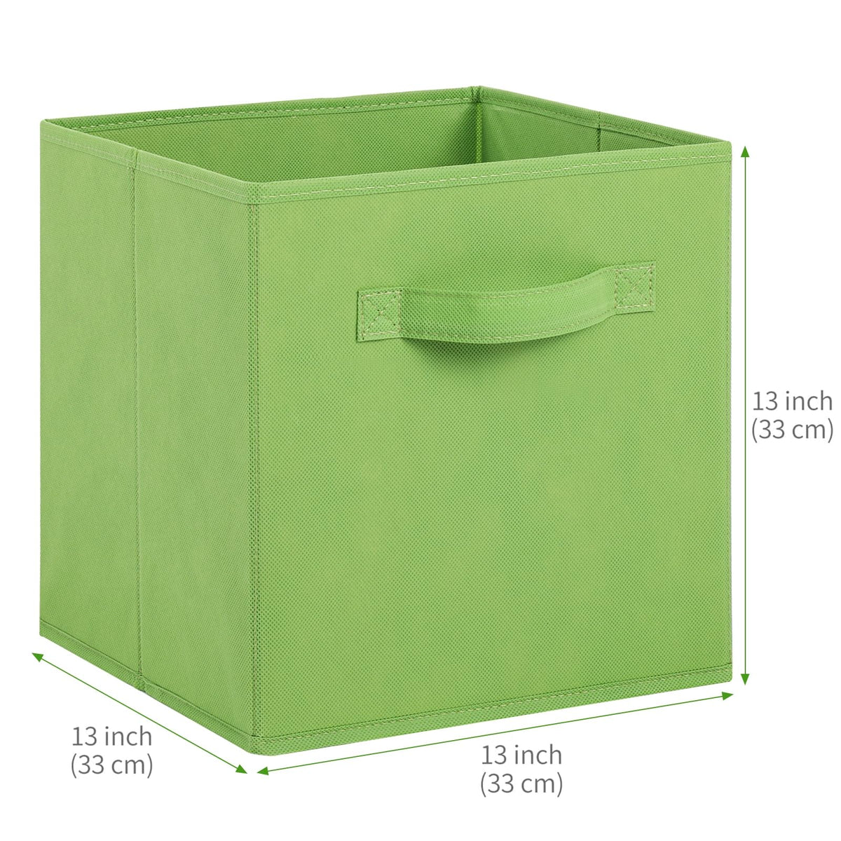 13x13x13 Inch Fabric Storage Bins 6 Pack Fun Colored Durable Storage Cubes with Handles Foldable Cube Baskets for Home (6 Count)