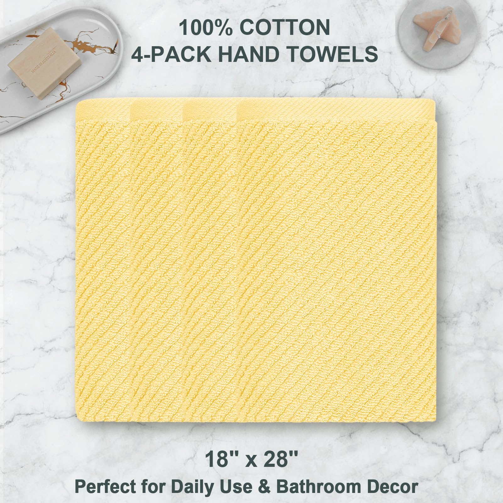 Bathroom Hand Towels 4PC (4 Count)