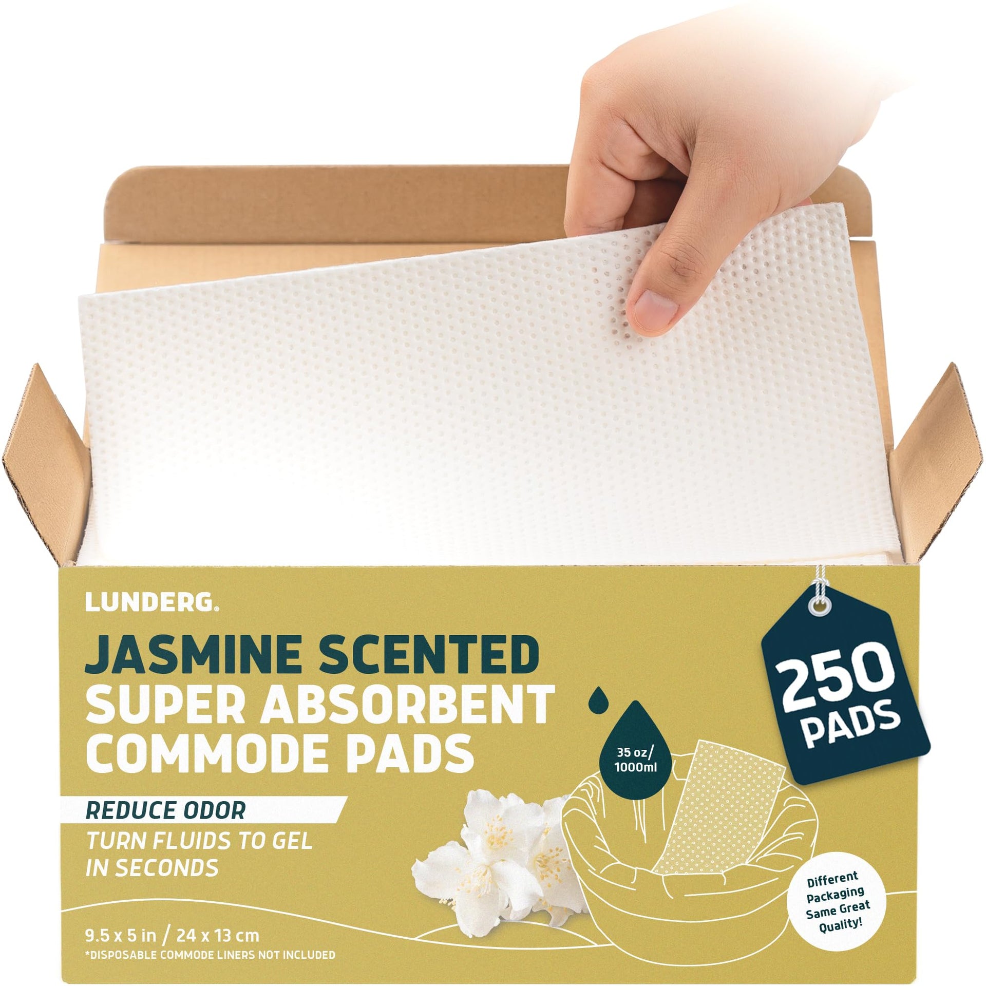 Jasmine Scented Super Absorbent Commode Pads (250 Count)