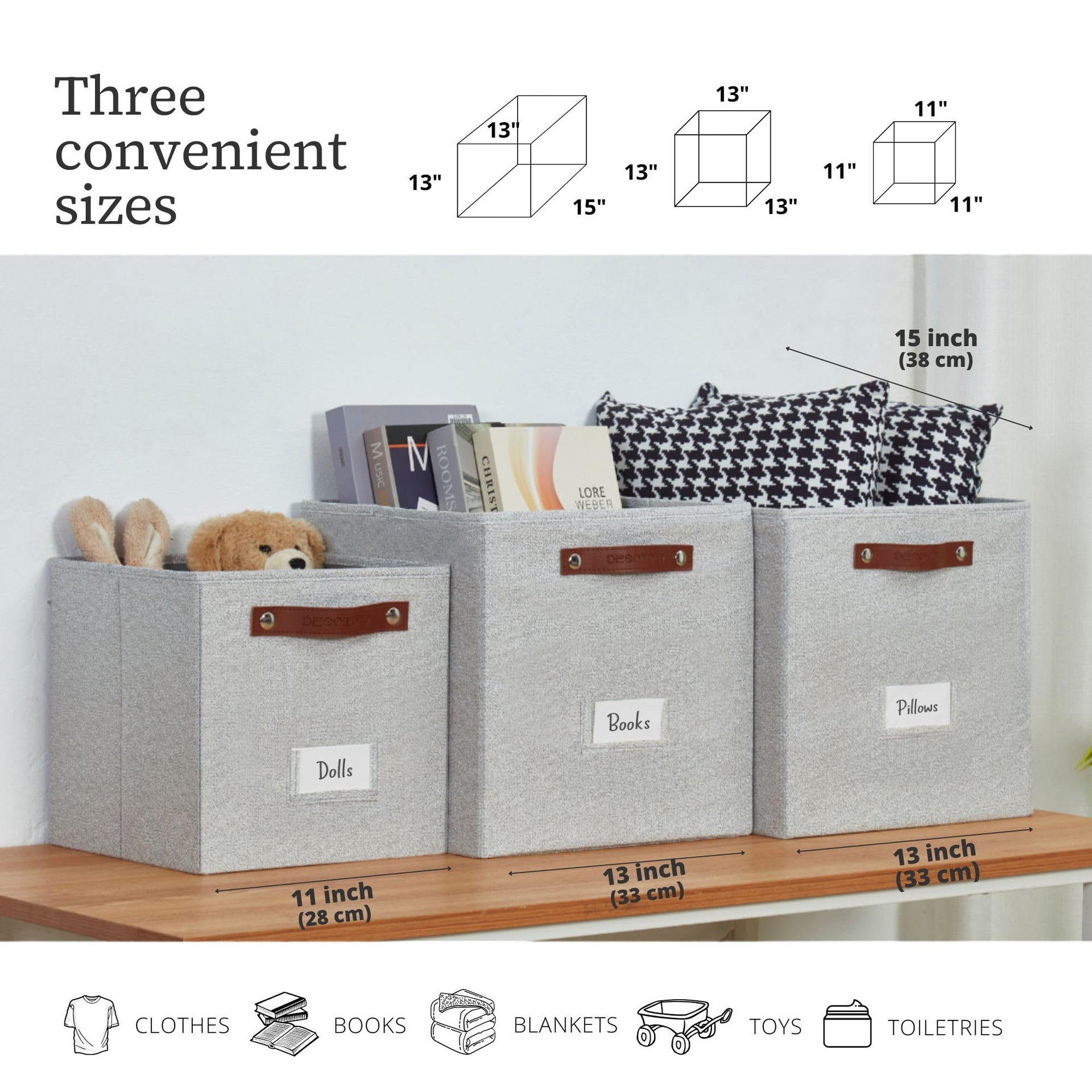 Storage Bins Cube Storage Bin with Labels (6 Count)