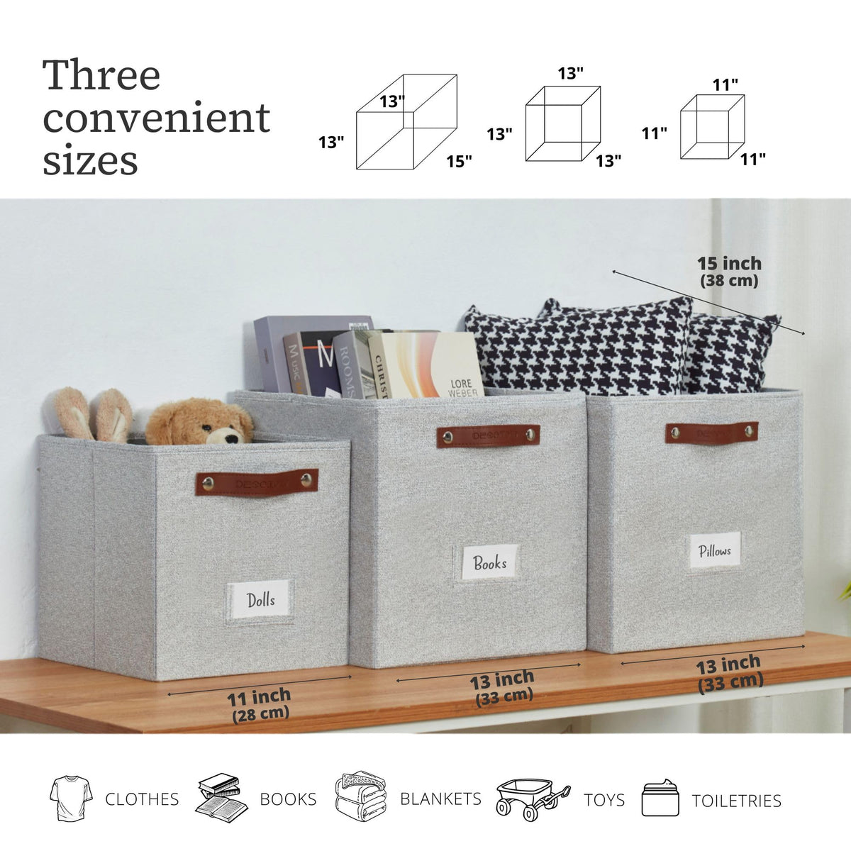 Storage Bins Cube Storage Bin with Labels (6 Count)