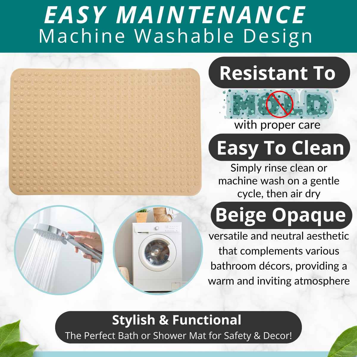 Extra Large Shower Mat Non Slip