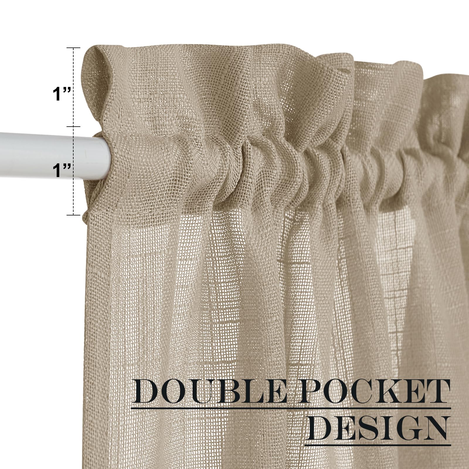Privacy Sidelight Curtain Short