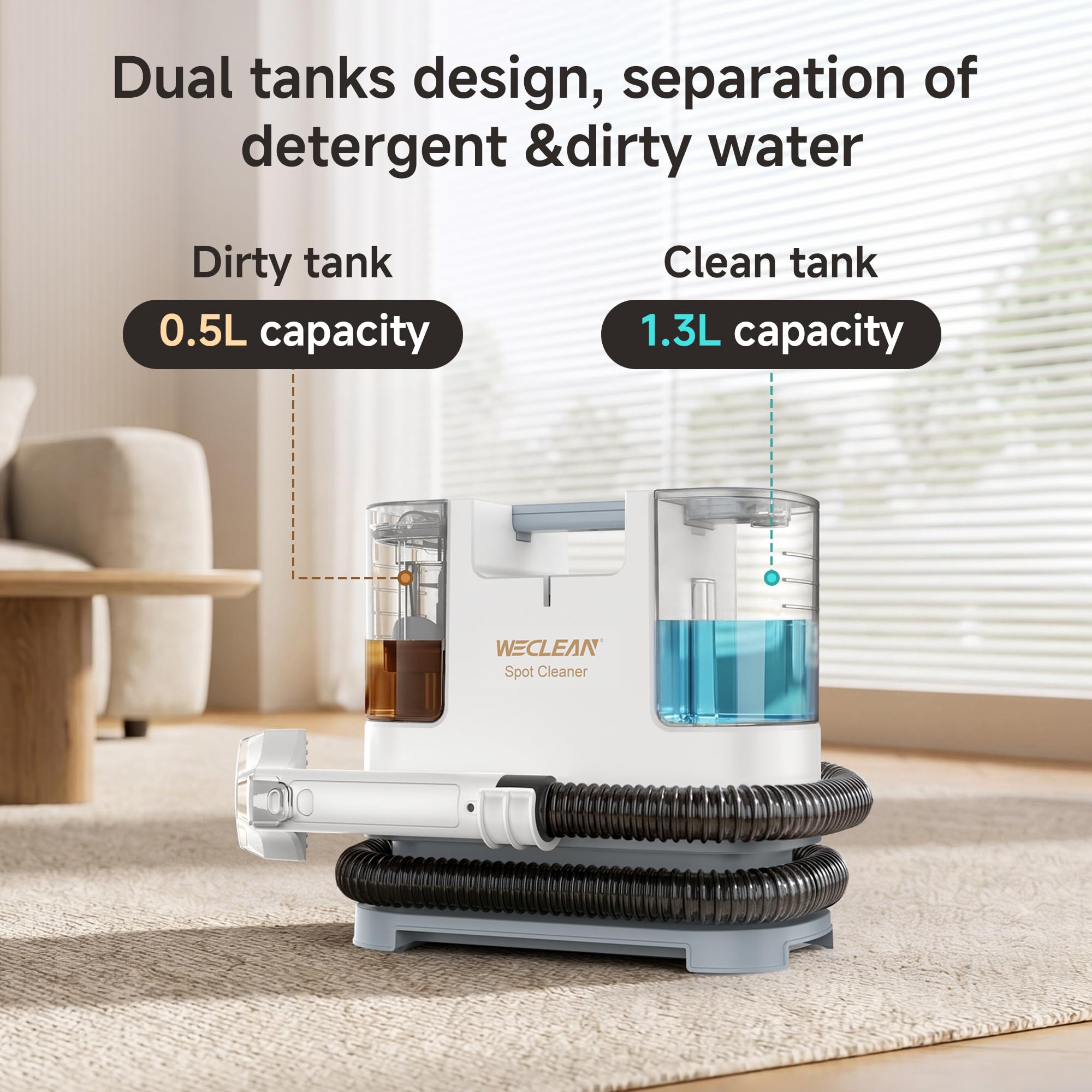 C1 Portable Extractor for Couch and Carpet Cleaner Upholstery Cleaner with Deep Cleaning Solution - ModHome Supplies