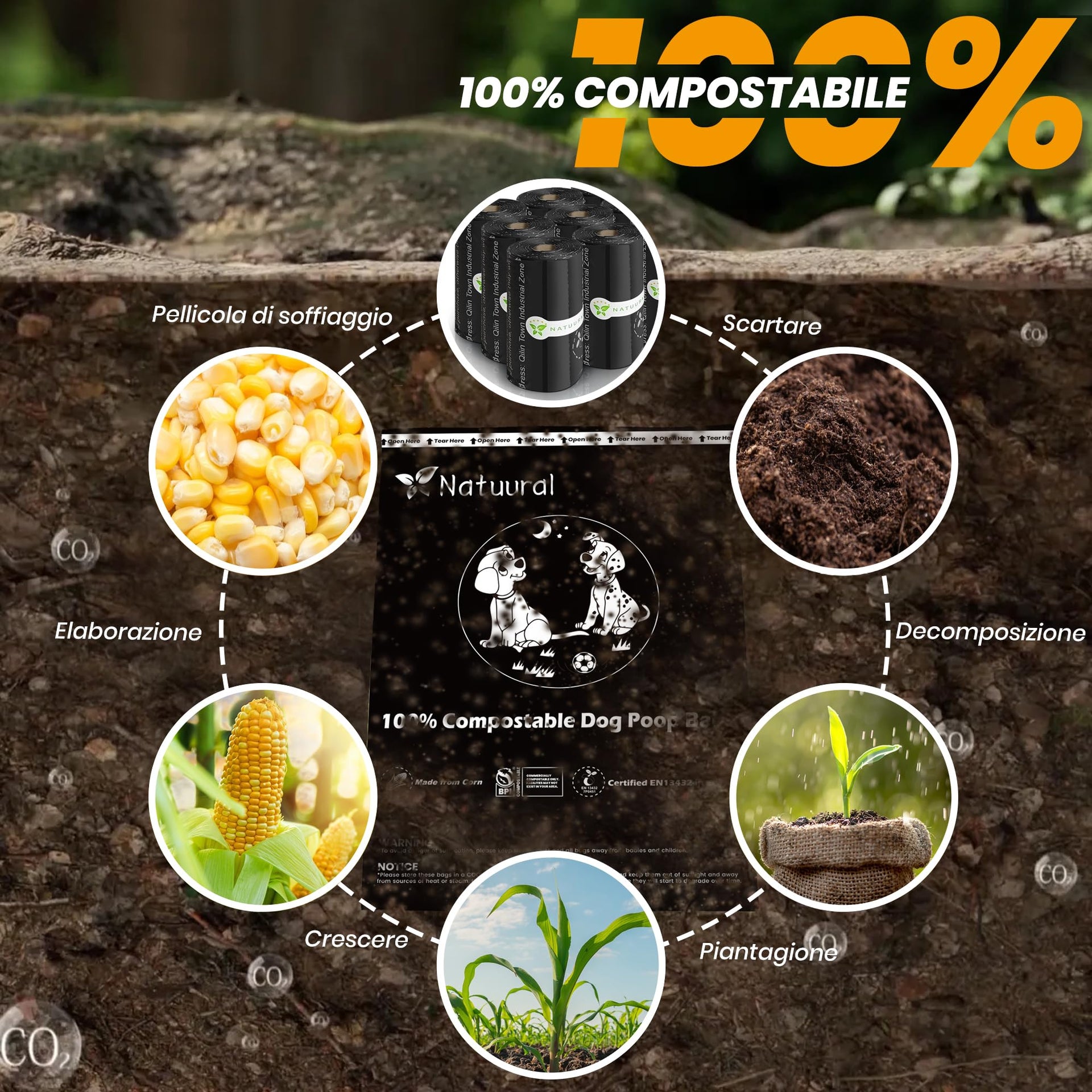 Certified Compostable Dog Poop Bags (270 Count)