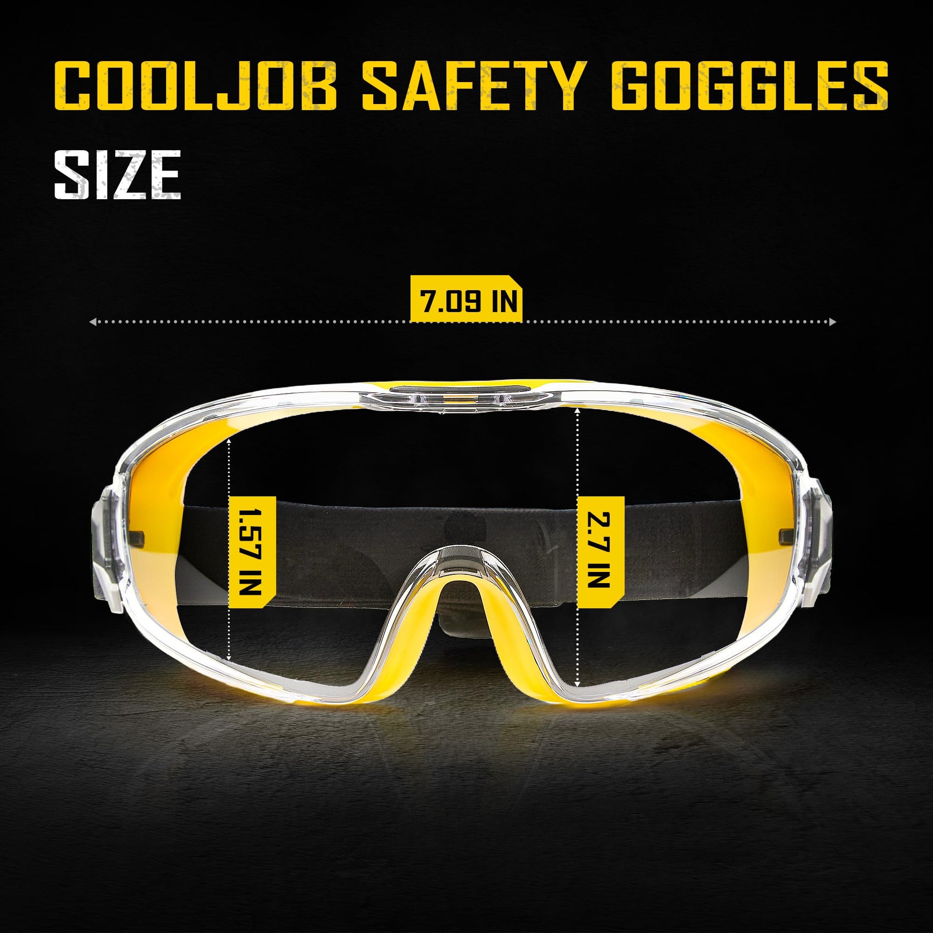 Safety Goggles Over Glasses with Anti (3 Count)