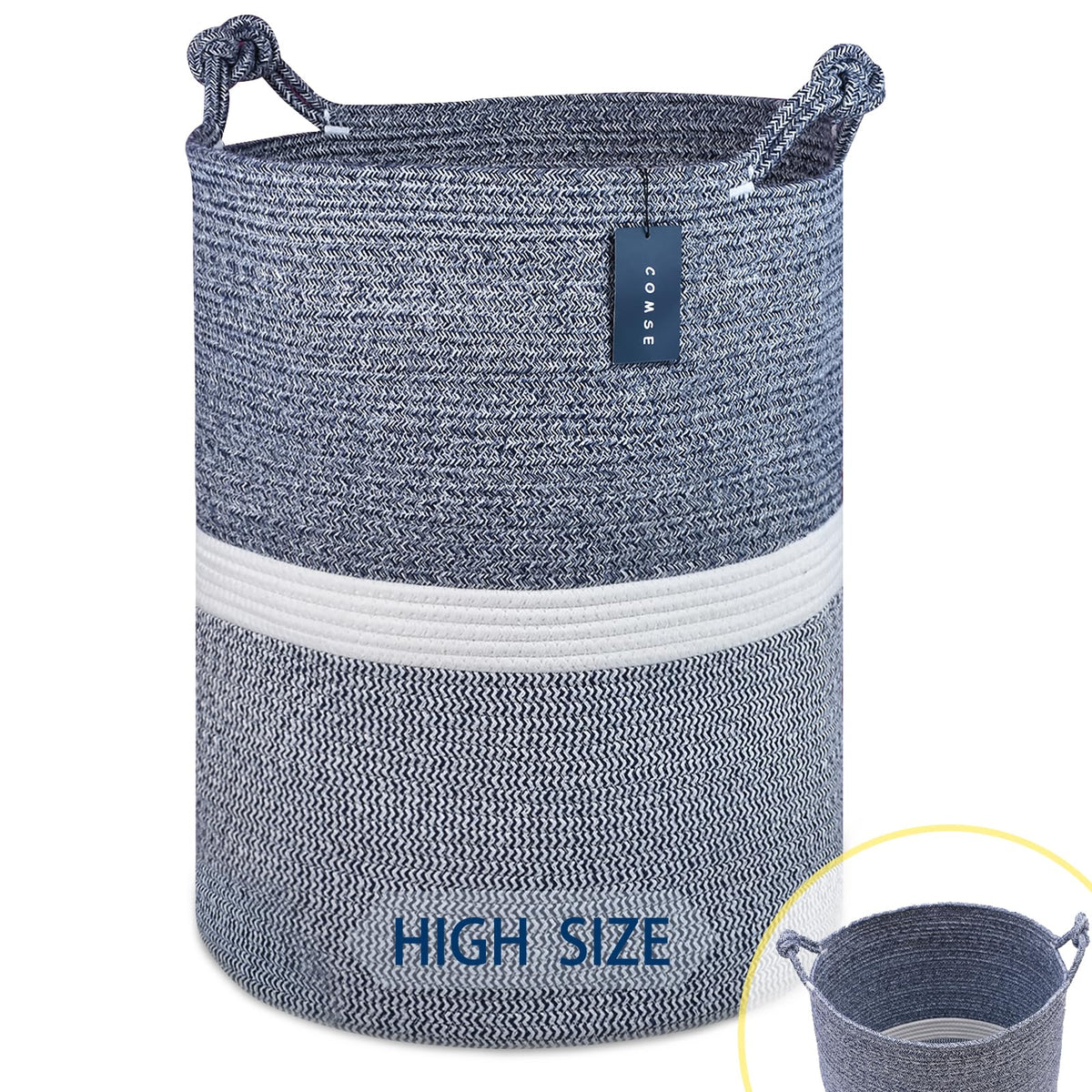 Tall Woven Blanket & Laundry Basket