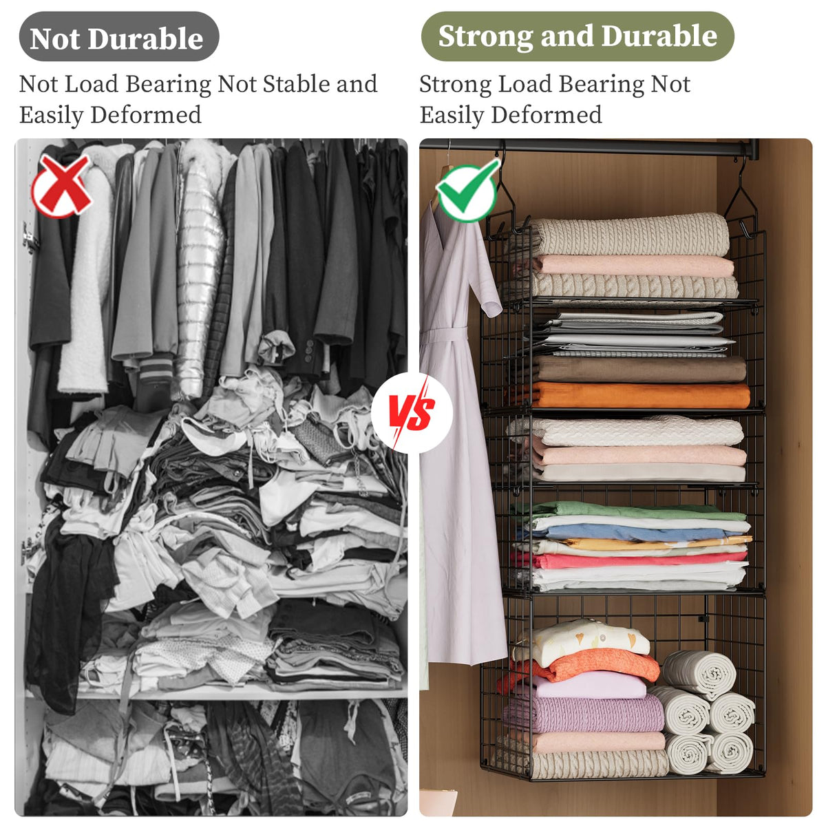 Closet Hanging Organizer Shelves (5 Count)