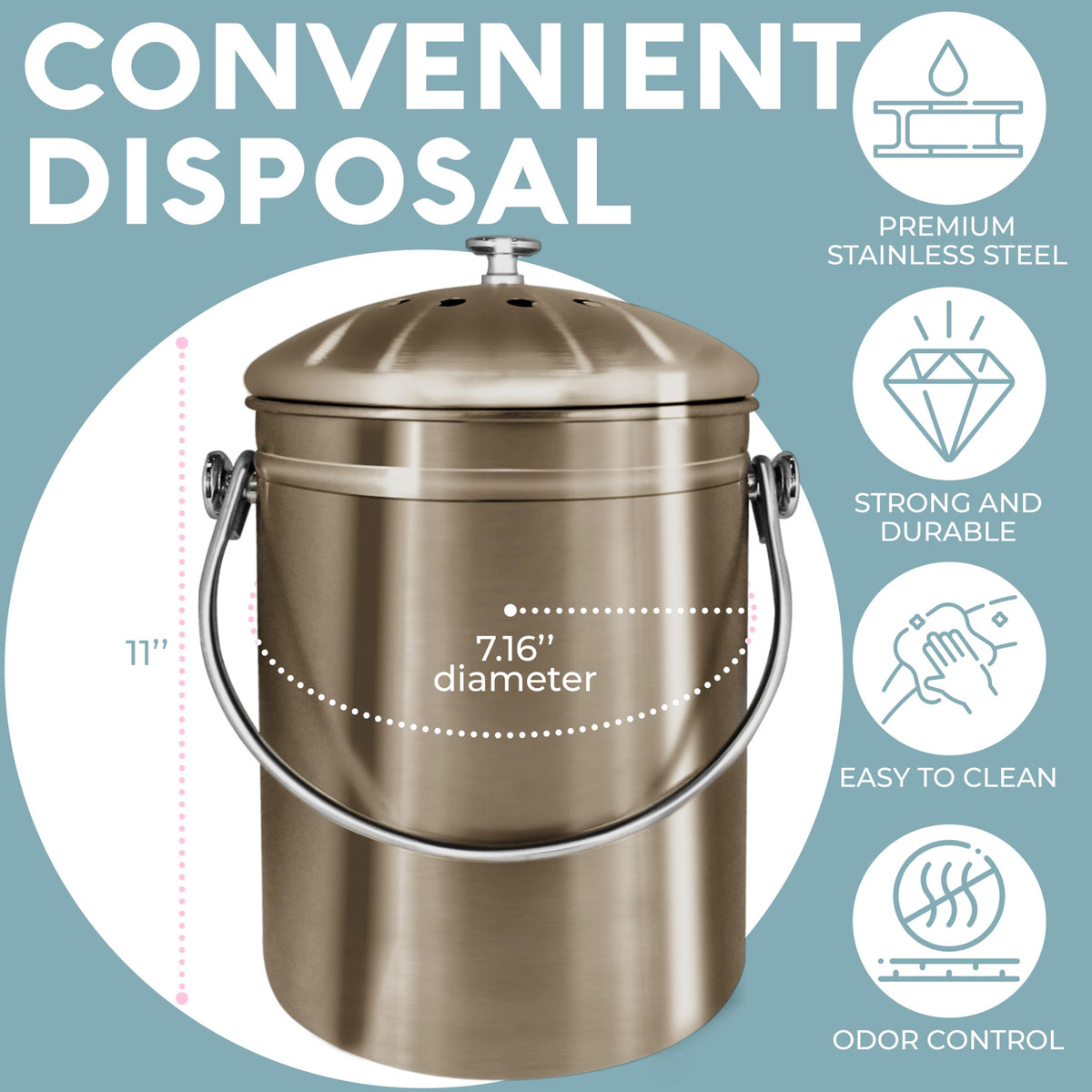 Countertop Compost Bin Kitchen