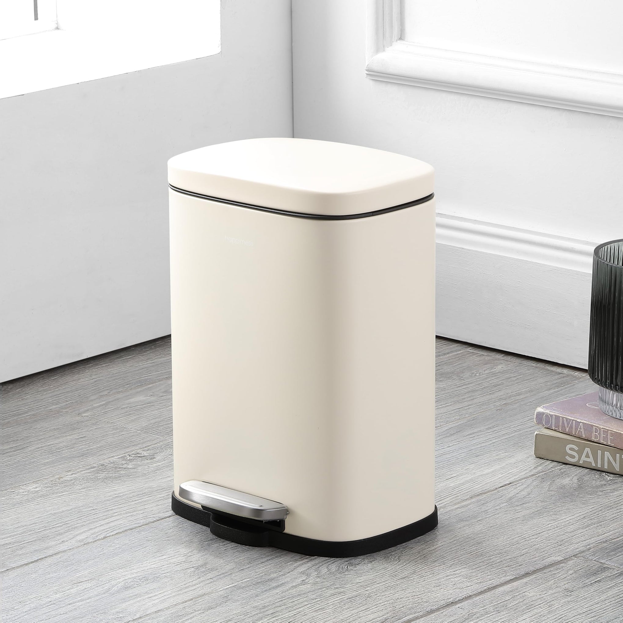 Connor 2 Piece Iron Trash Can (2 Count)