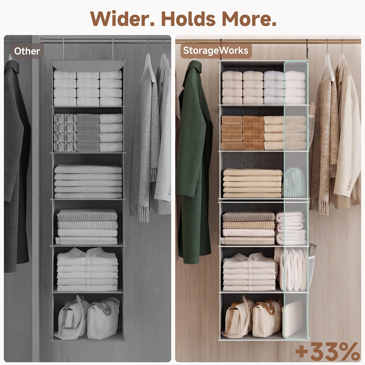 6 Shelf Jumbo Closet Organizers (2 Count)