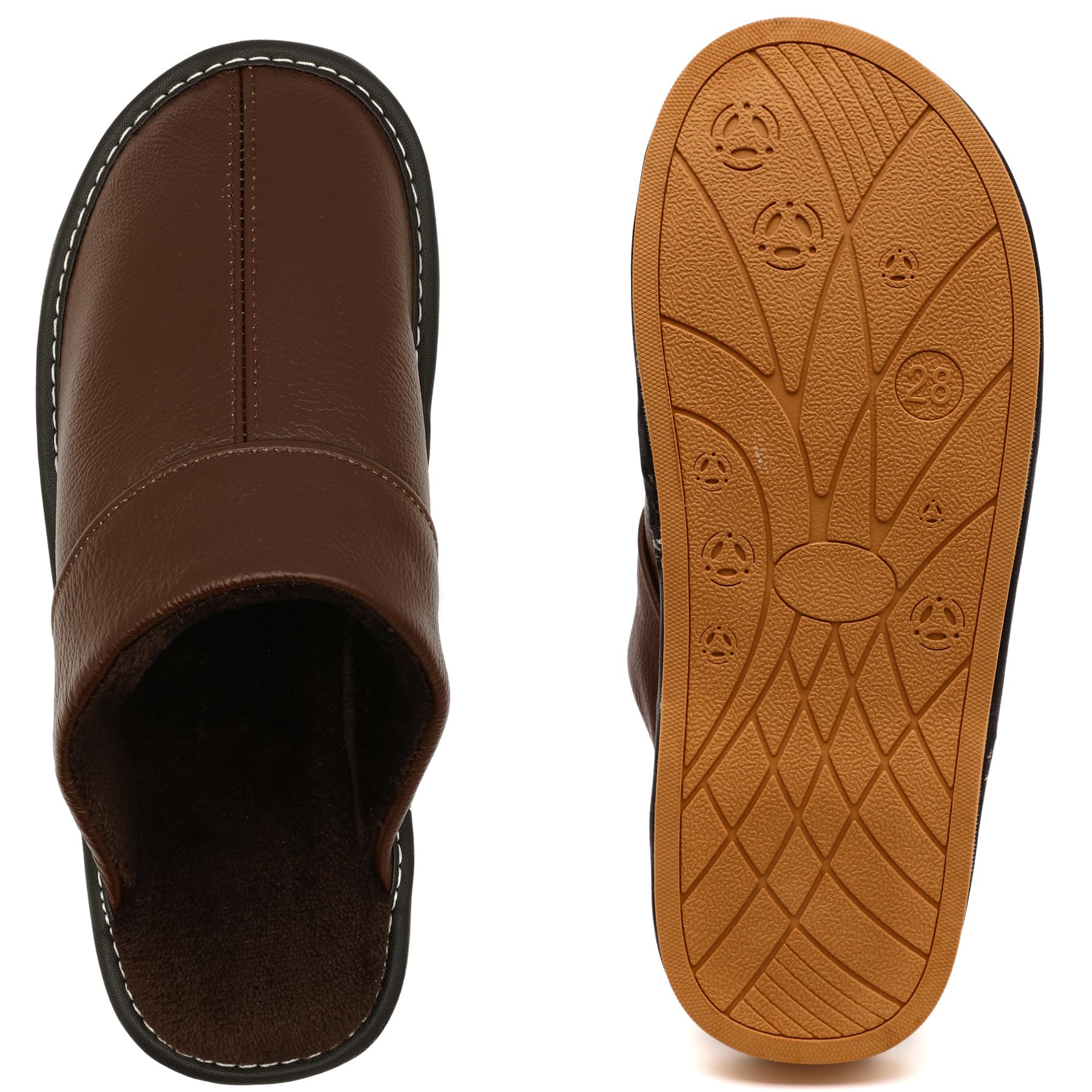 Genuine Leather Slippers for Women Men