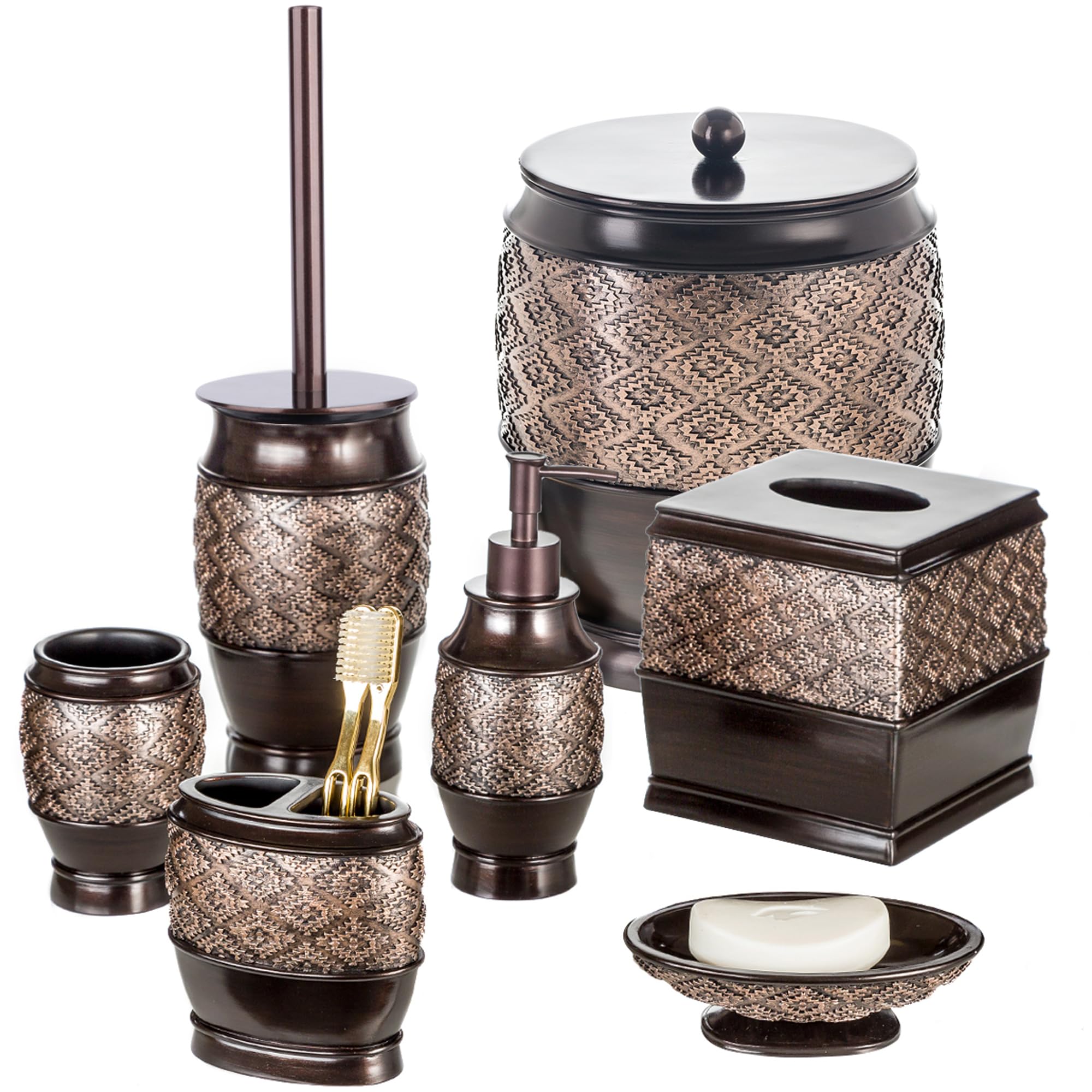Dublin Brown Toilet Brush Set