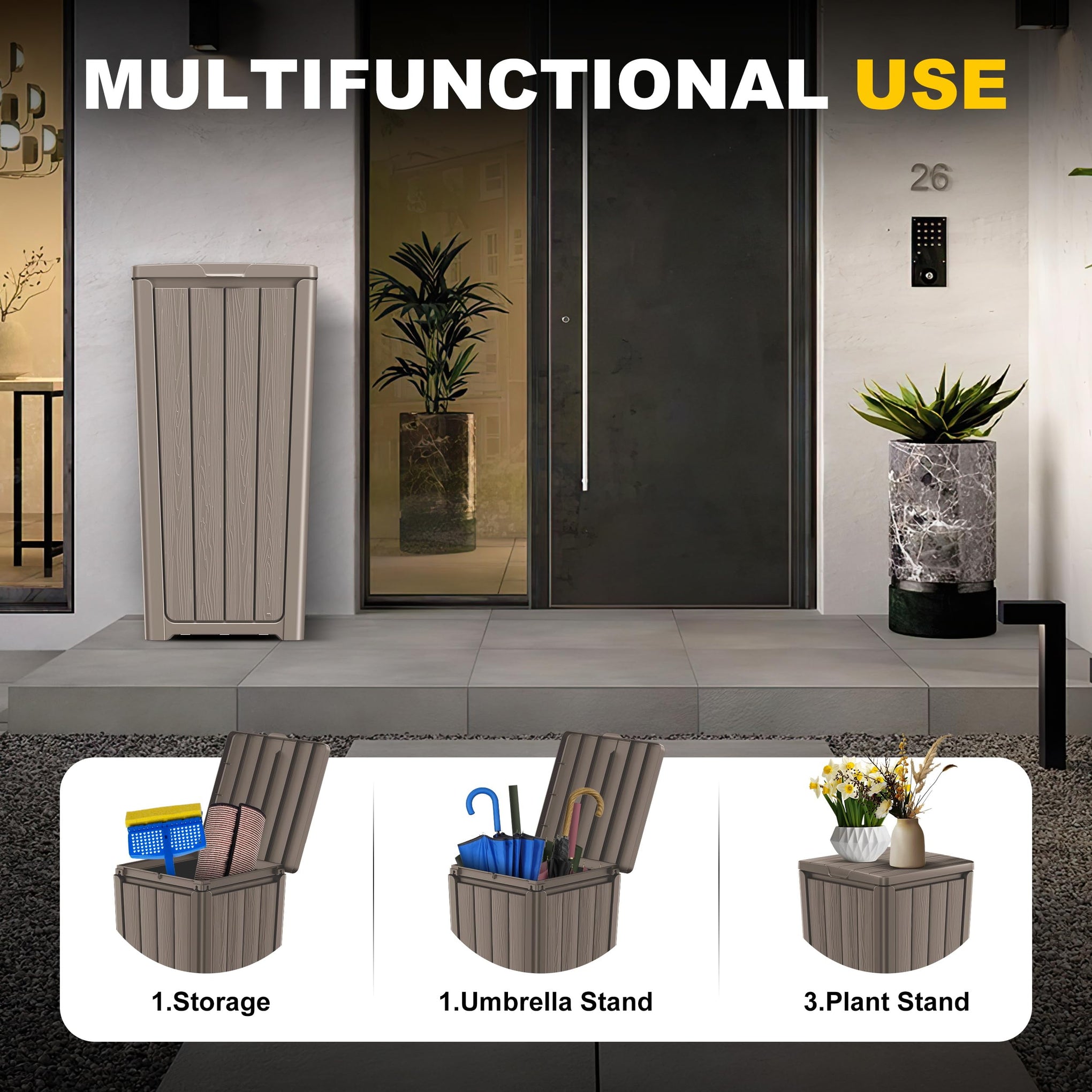 32 Gallon Outdoor Trash Can with Lid