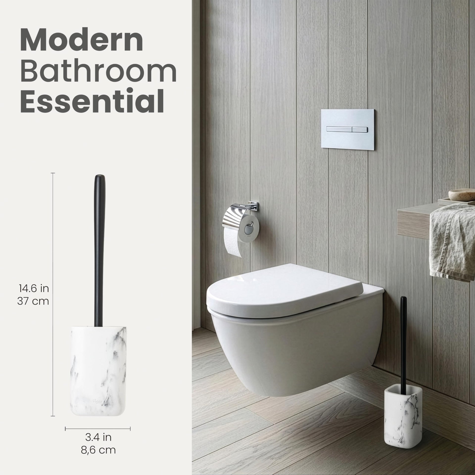 Zense Toilet Brush and Holder Set