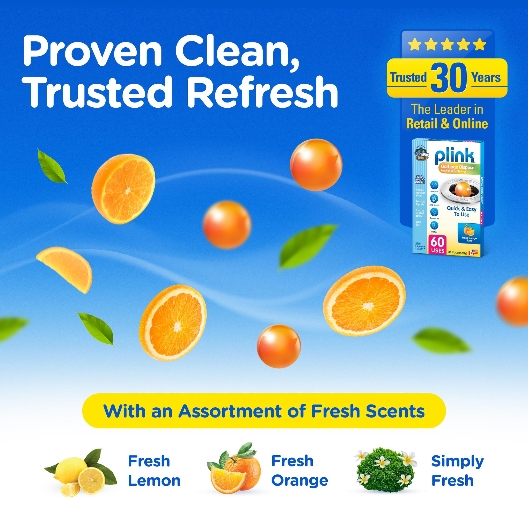 60 Count]] Plink Garbage Disposal Cleaner and Deodorizer VALUE PACK