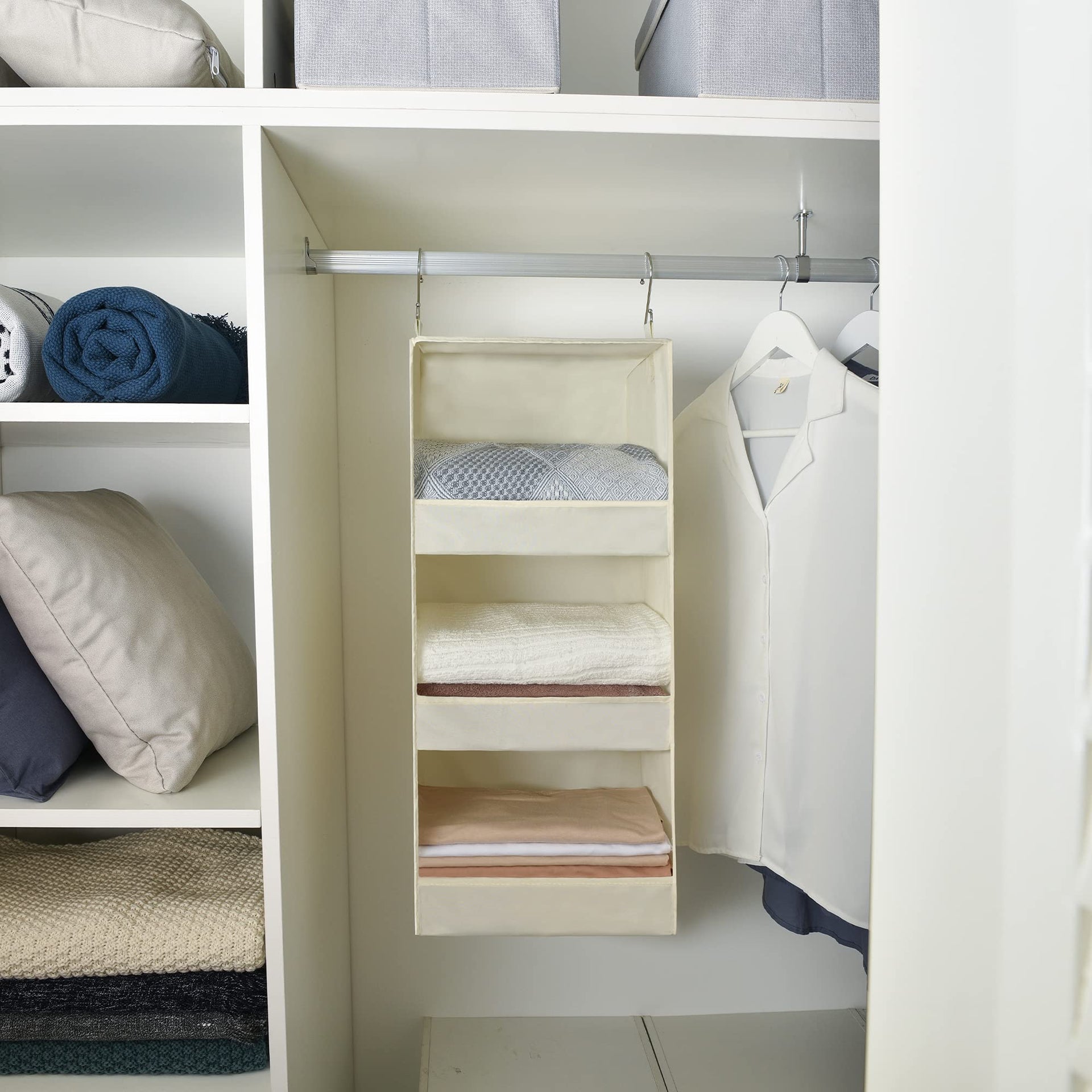 3 Shelf Hanging Closet Organizer
