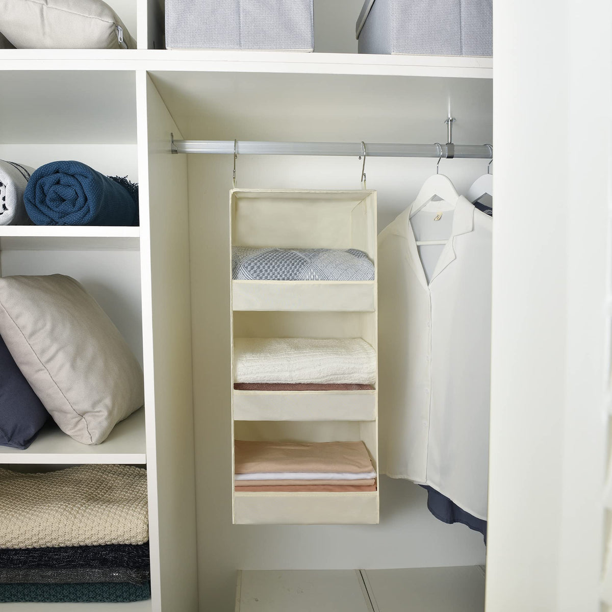 3 Shelf Hanging Closet Organizer