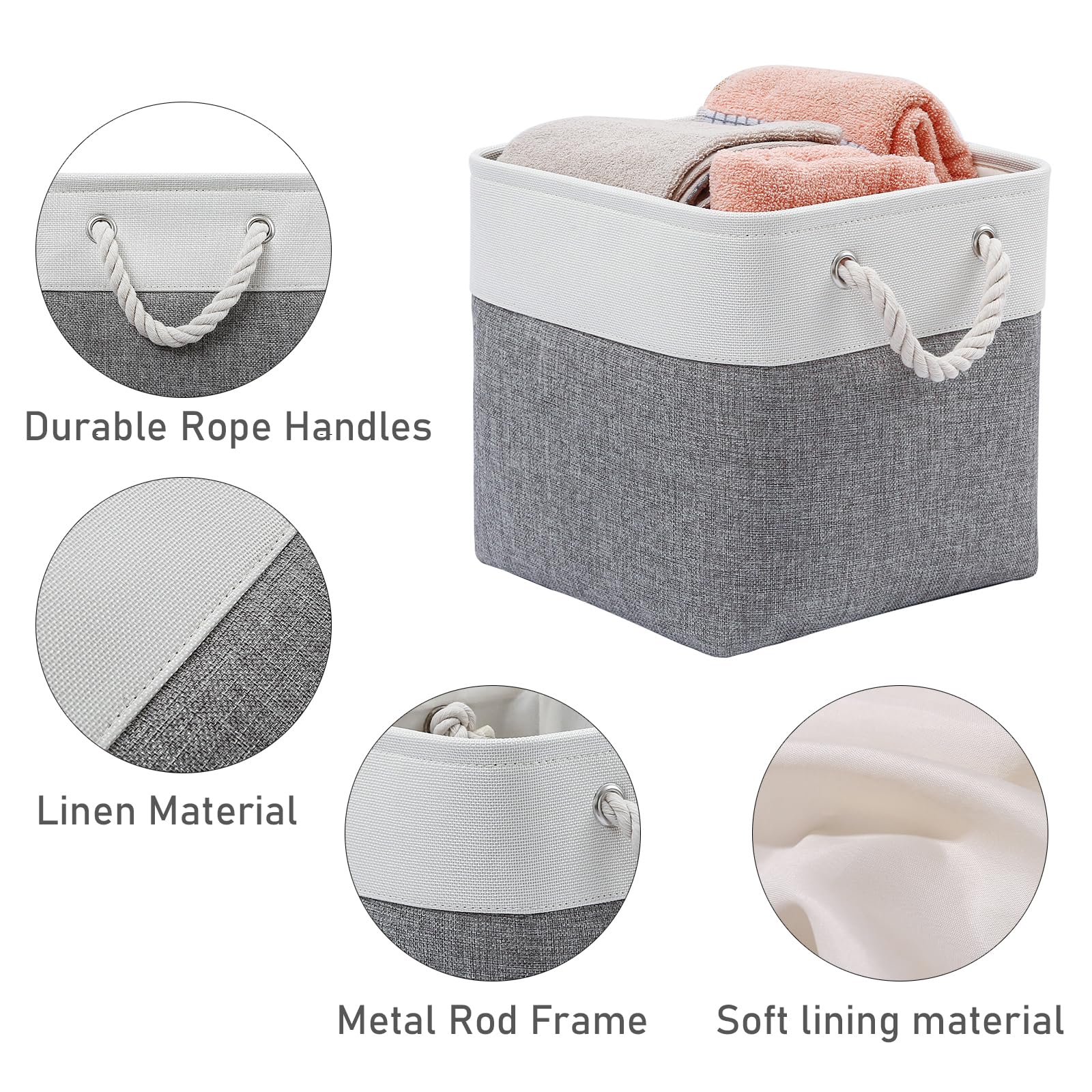 12 x 12 Inch Cube Storage Bins (6 Count)