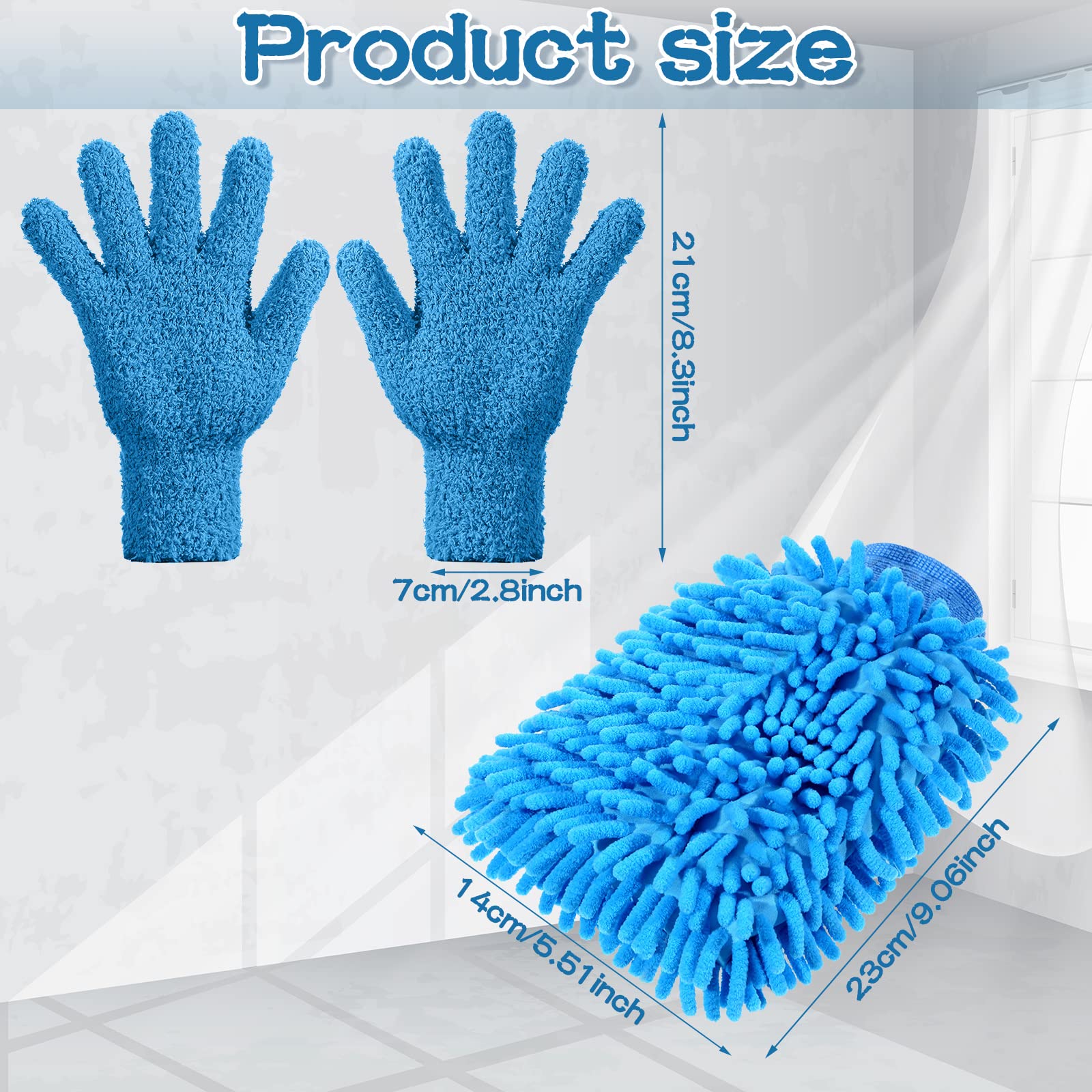 6 Pcs Micro Dusting Mitt Plant Cleaning