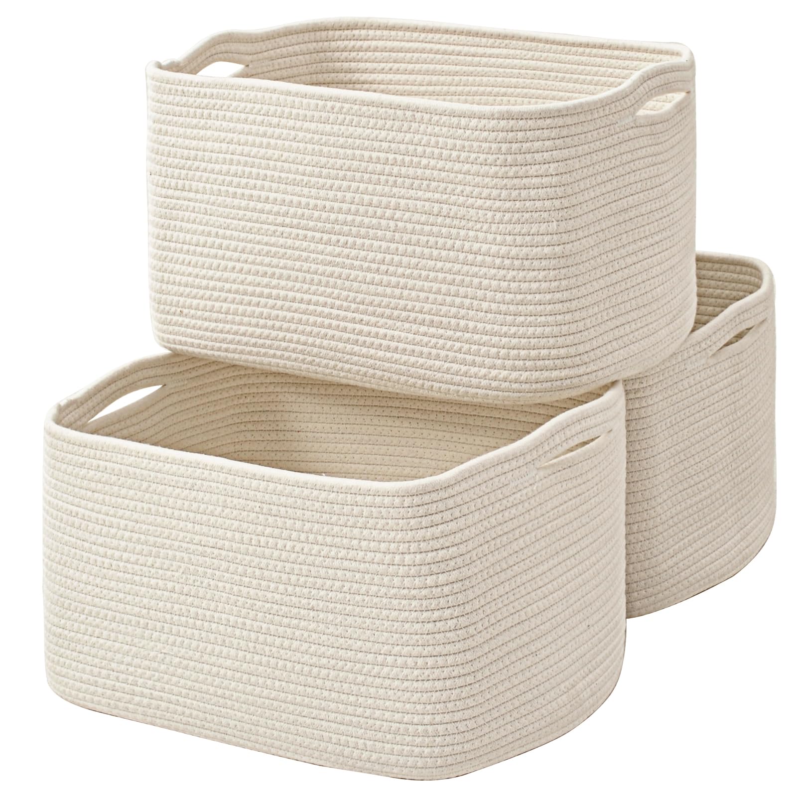 Large Storage Baskets for Organizing Shelves (3 Count)
