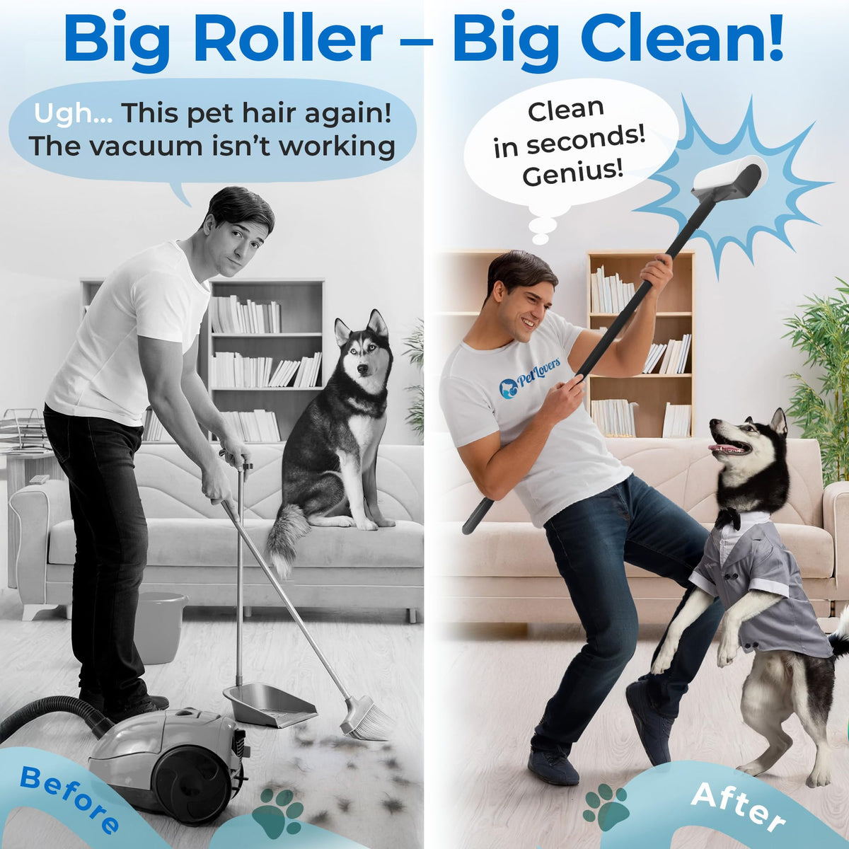 Large Lint Roller with 3 Refills (360 Count)