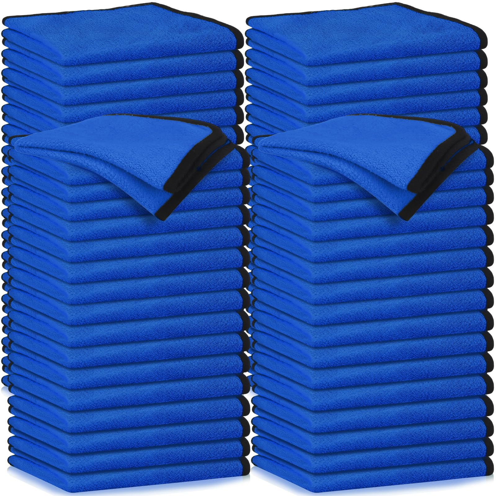 80 Pcs Blue Microfiber Towels (80 Count)
