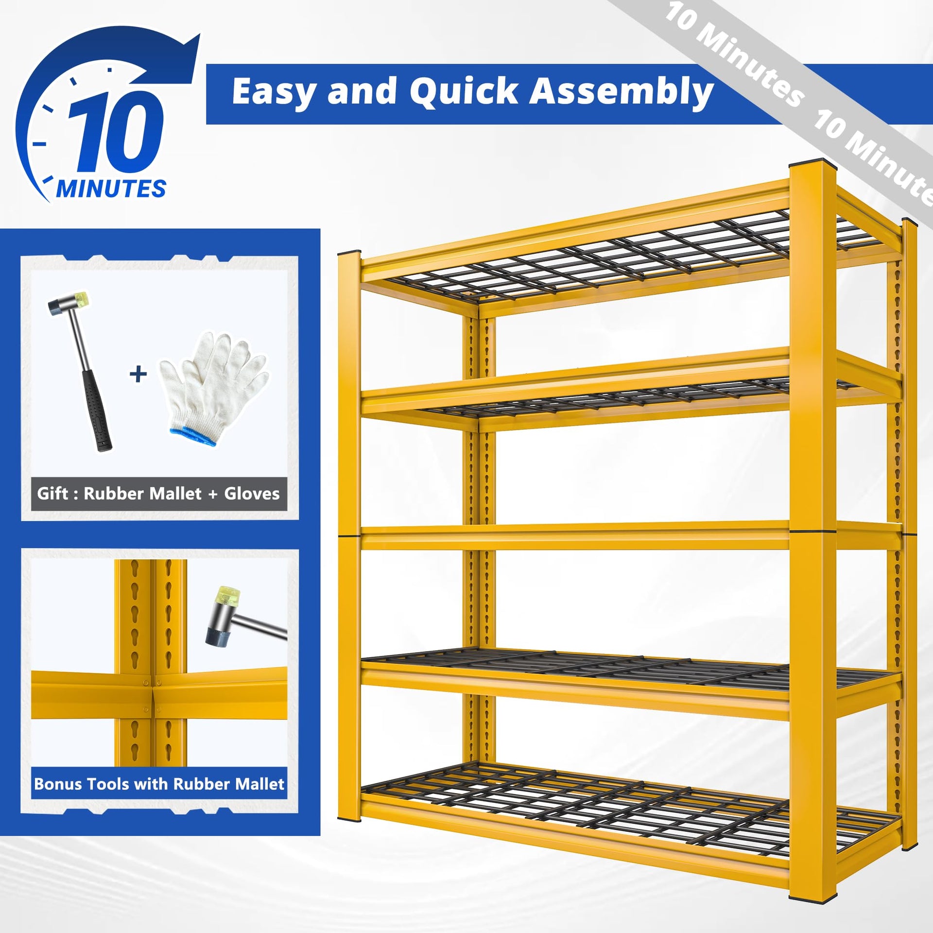2 Pack Commercial Heavy Duty Shelving (2 Count)