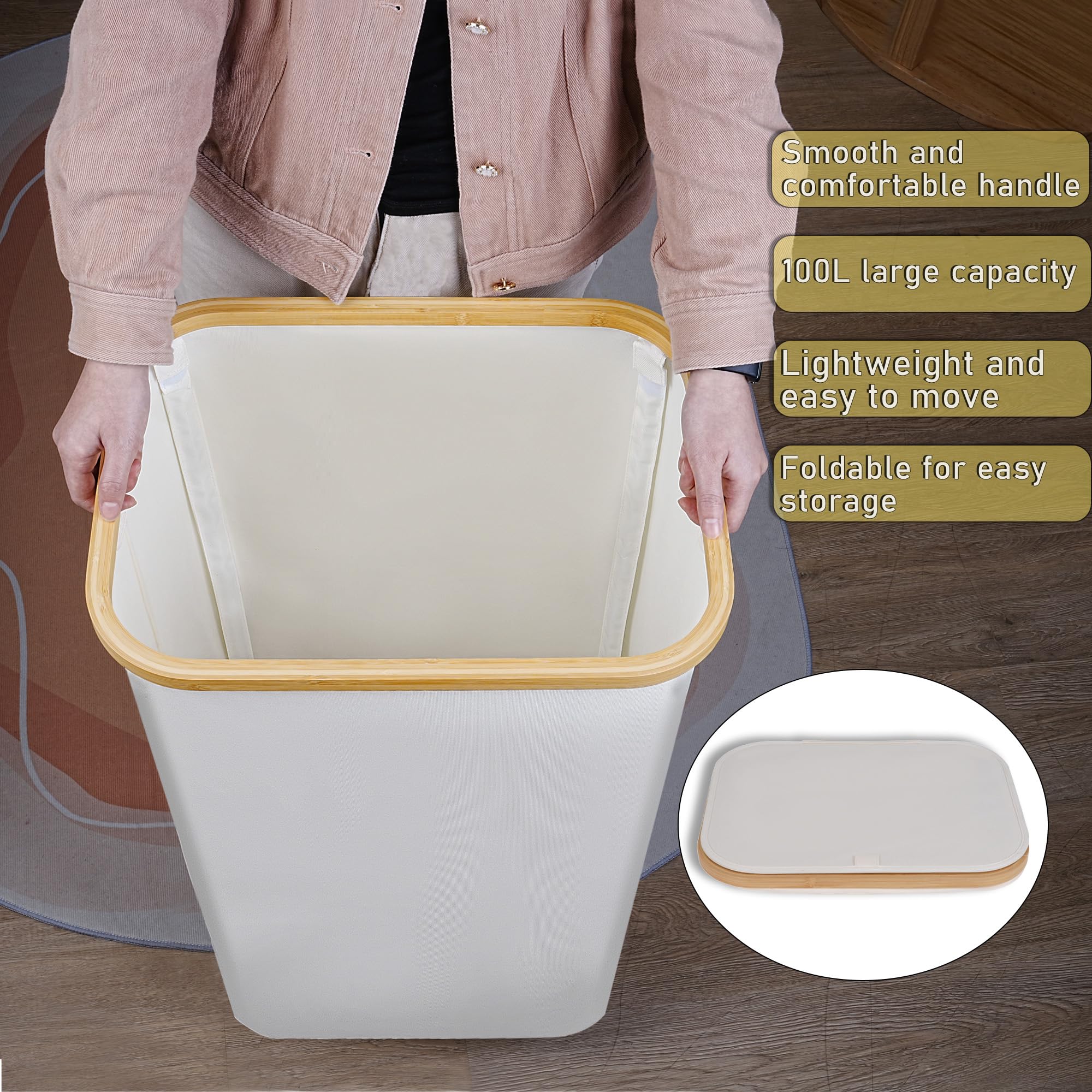 Laundry Basket with Wheels