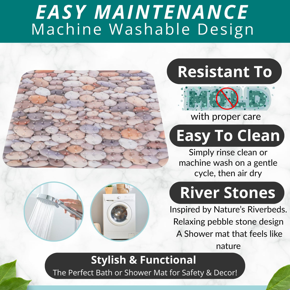 Extra Large Square Non Slip Shower Mat