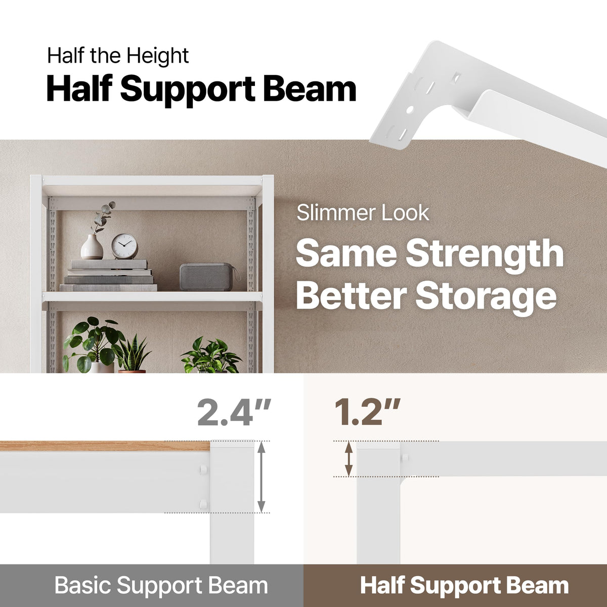 House White 32" W 5 Tier Pegboard Storage Shelves Heavy Duty