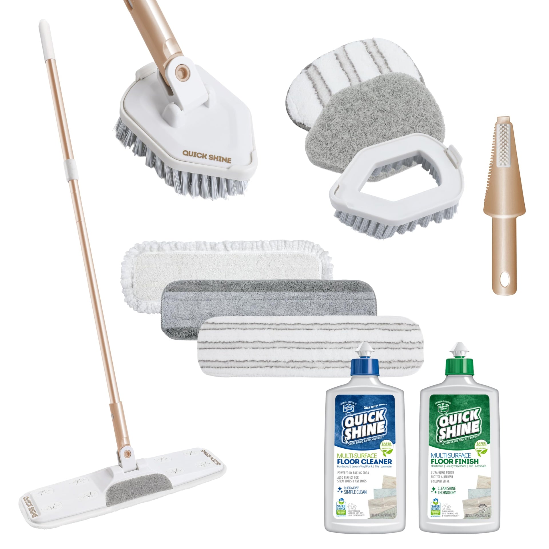 Clean + Polish 11 Pc Interchangeable Mop Kit w